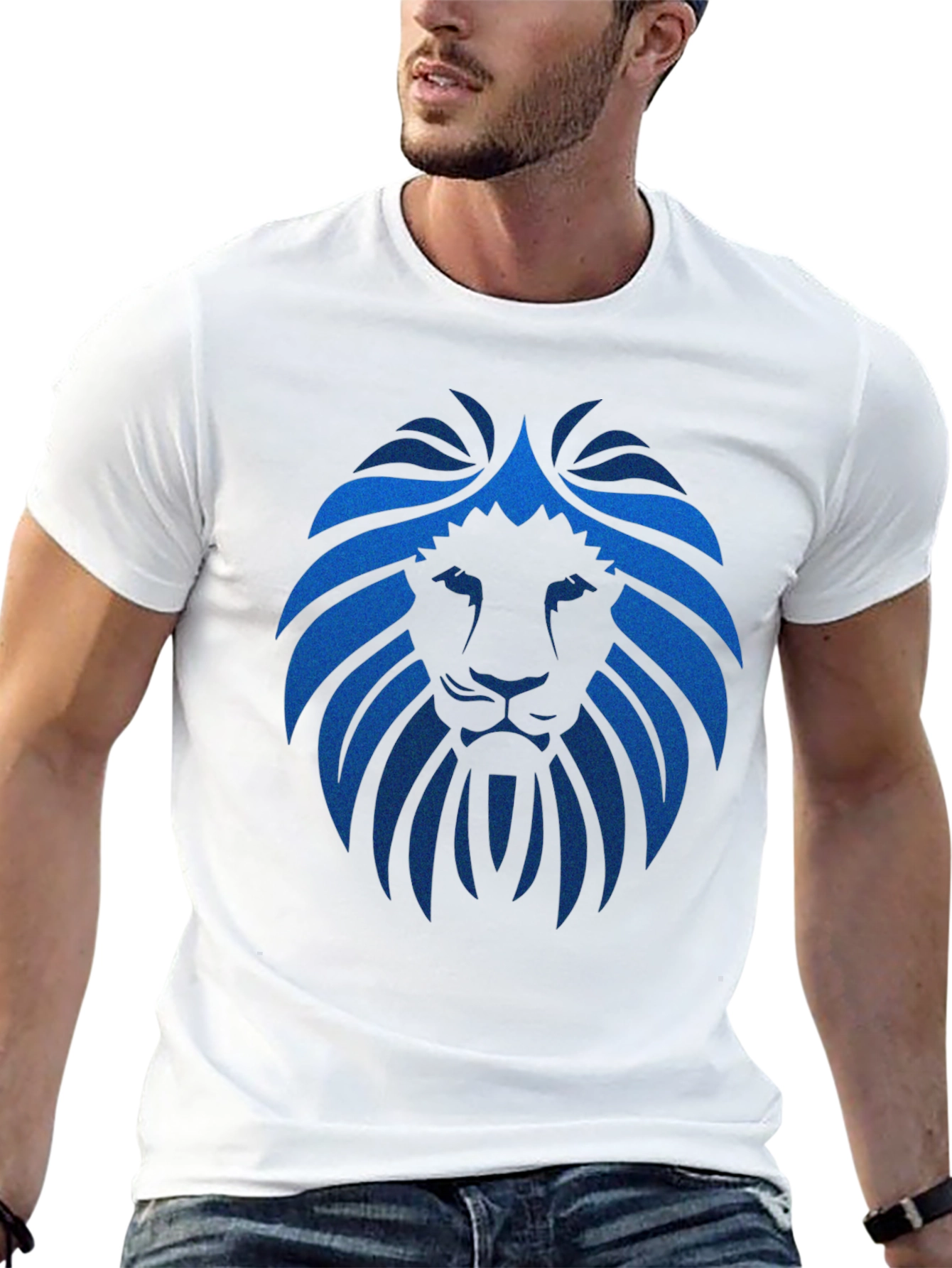 Lion Crest Graphic T-Shirt - Bold & Stylish
