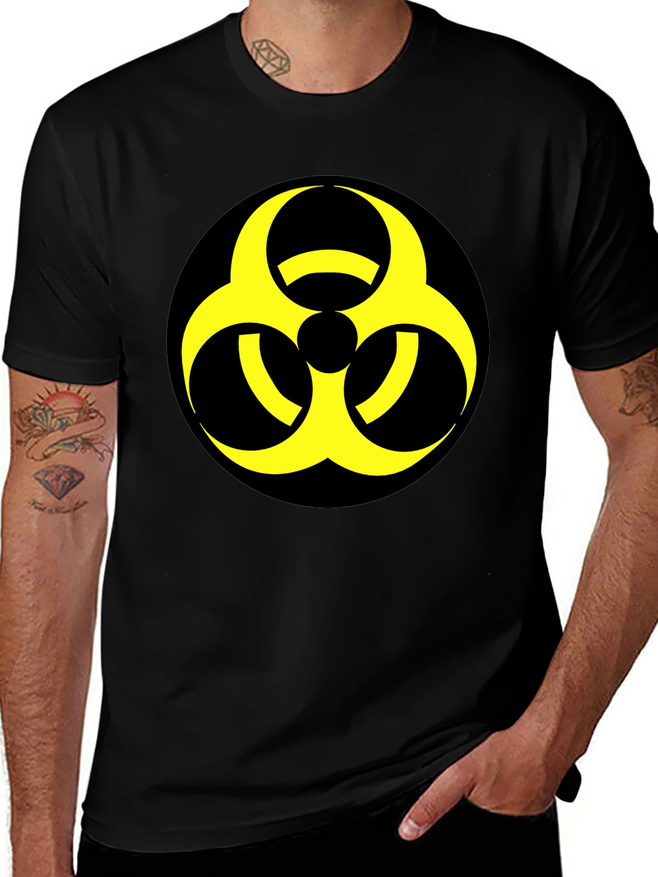Biohazard Symbol Graphic Tee - Bold & Unique