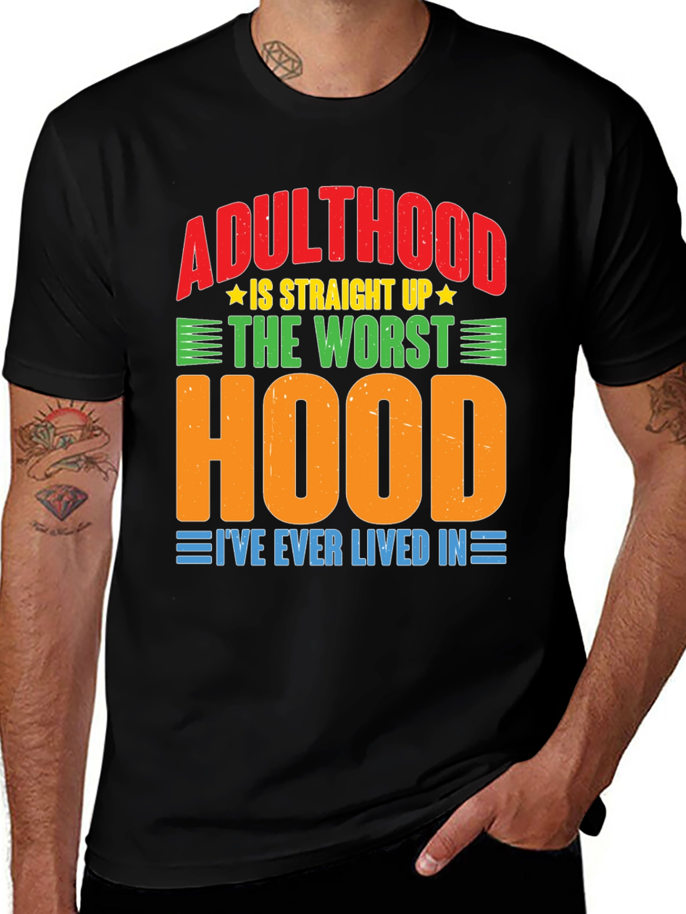 Adulthood Worst Hood Graphic T-Shirt