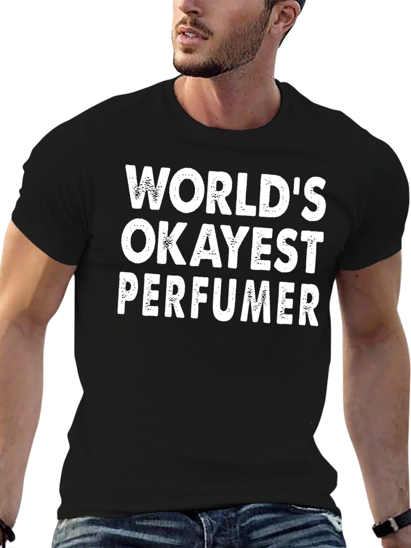 Worlds Okayest Perfumer T-Shirt - Funny Slogan Tee