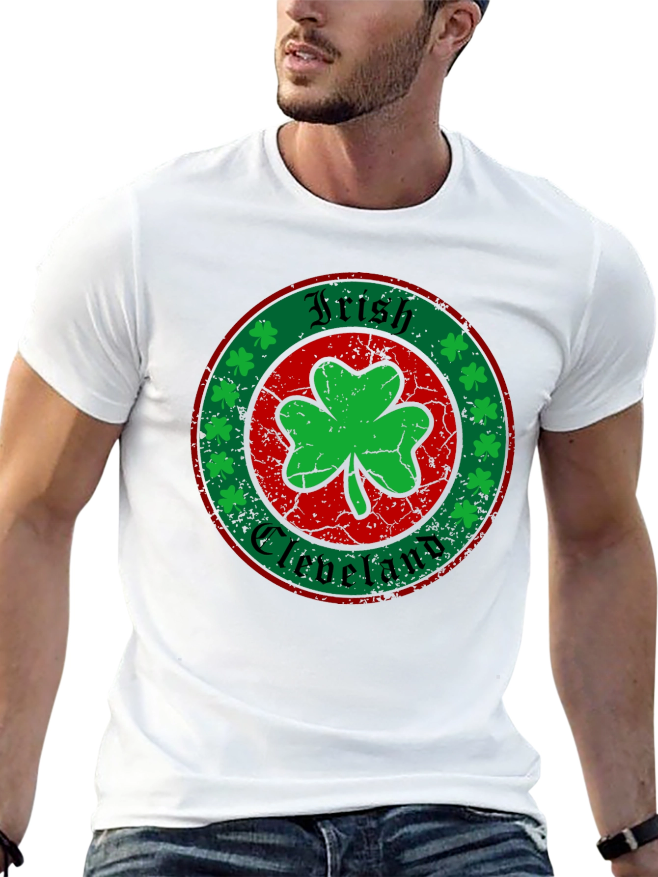 Irish Cleveland Shamrock Graphic T-Shirt