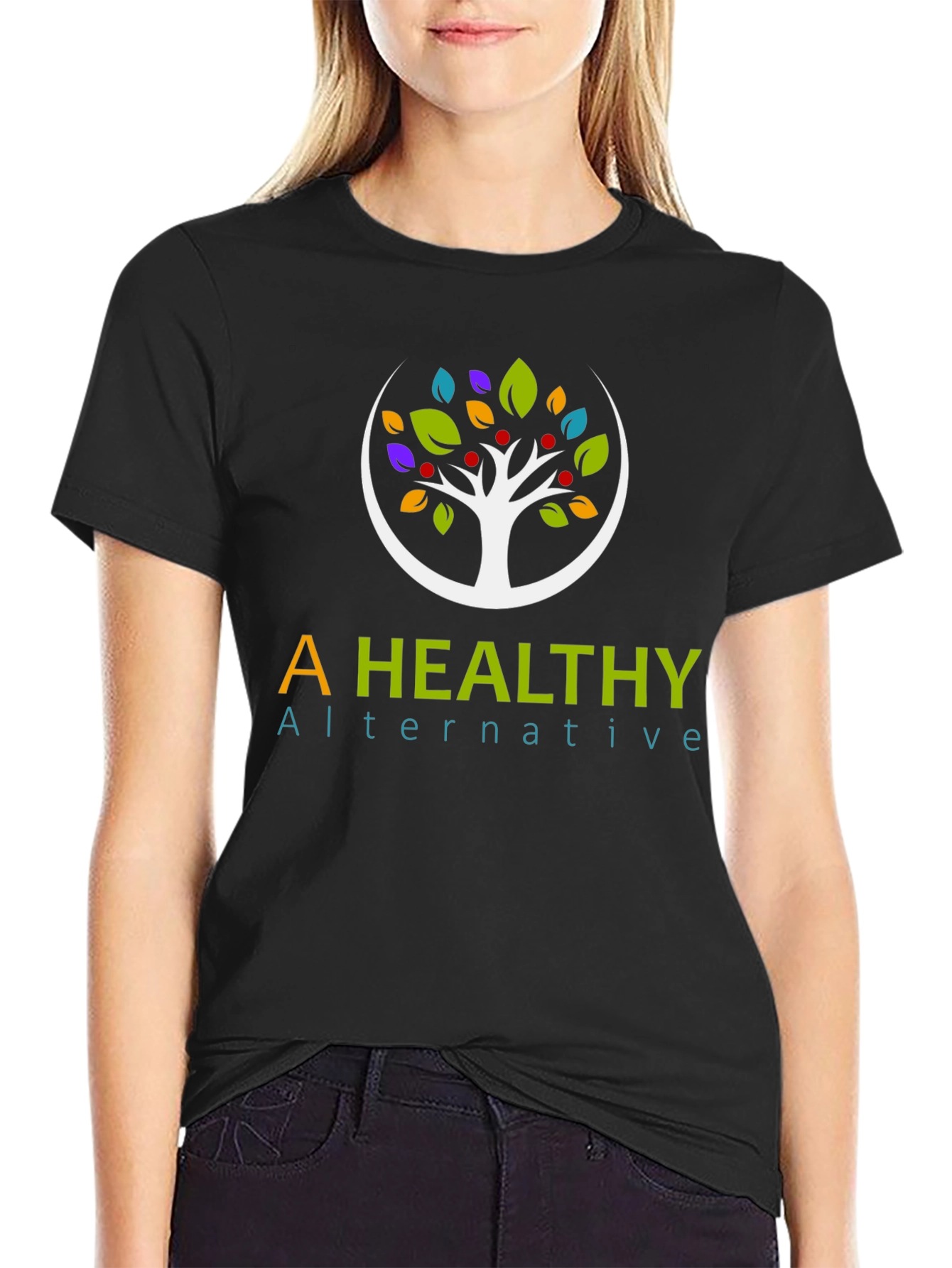 Healthy Alternative Graphic T-Shirt - Black