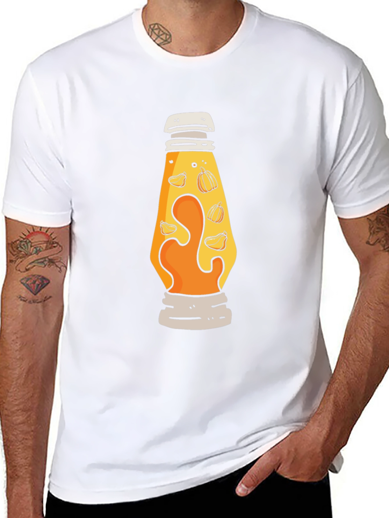 Pumpkin Lava Lamp Graphic Tee - Halloween Style!