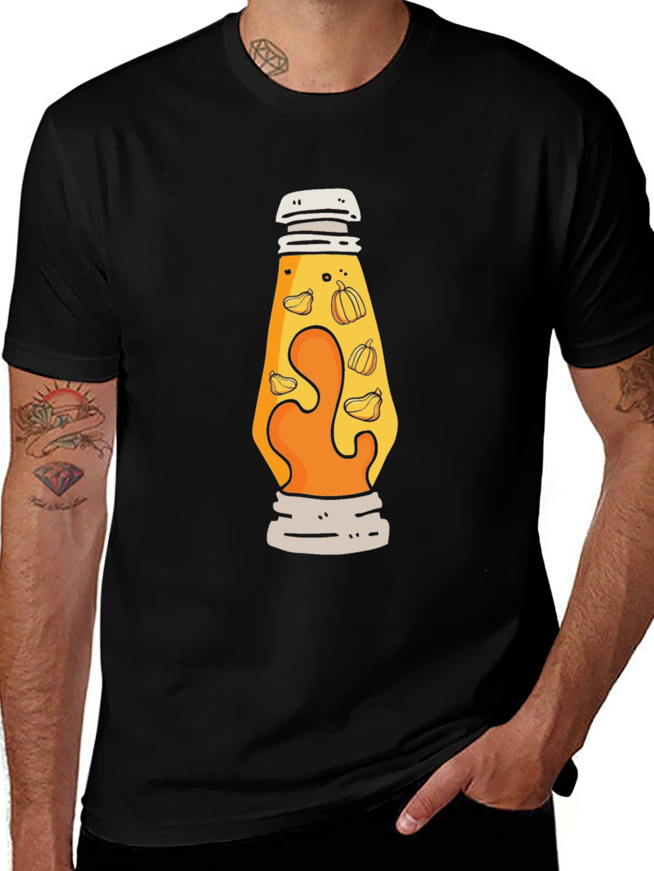 Pumpkin Lava Lamp Graphic Tee - Halloween Style!