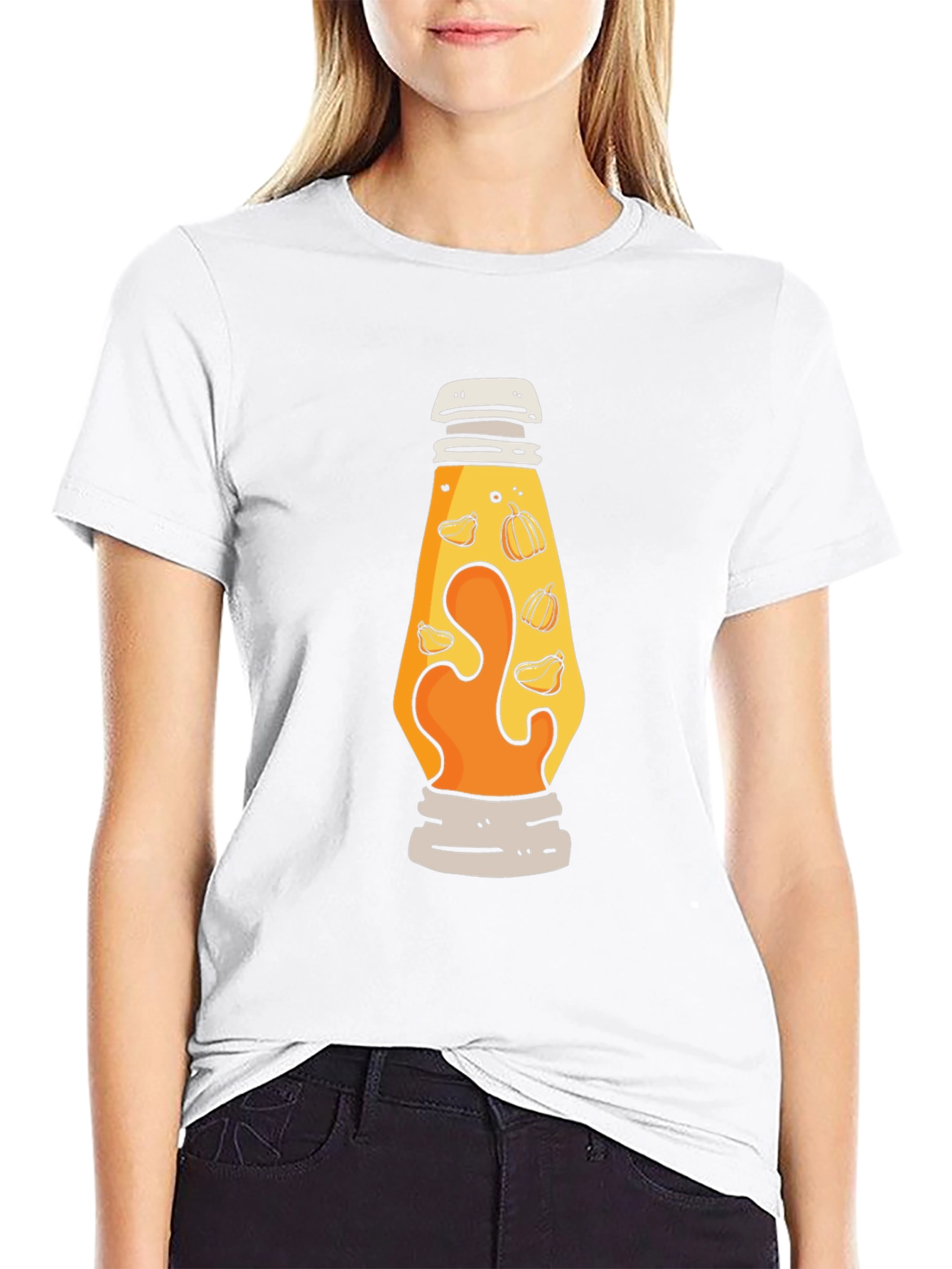 Pumpkin Lava Lamp Graphic Tee - Halloween Style!