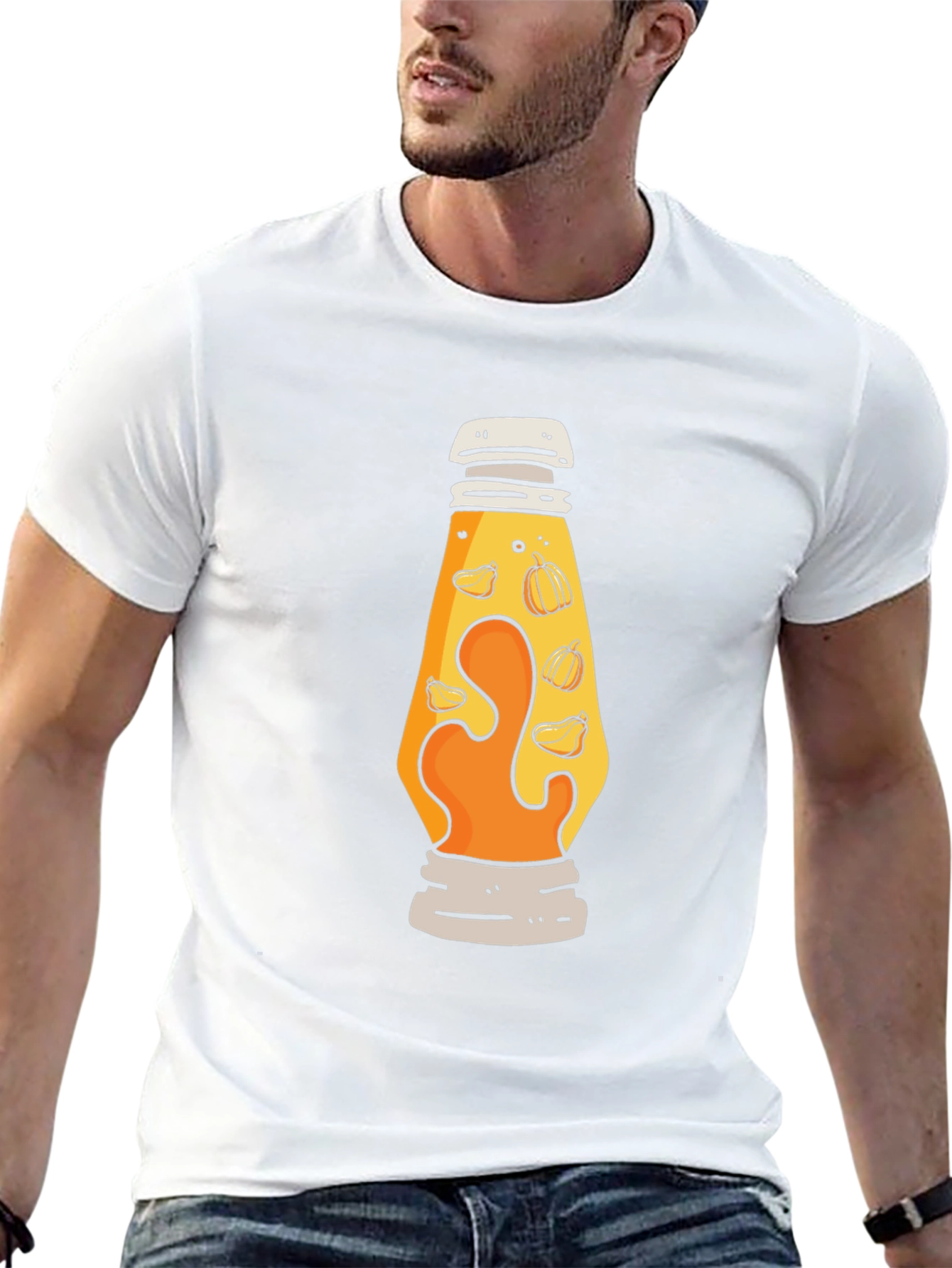 Pumpkin Lava Lamp Graphic Tee - Halloween Style!