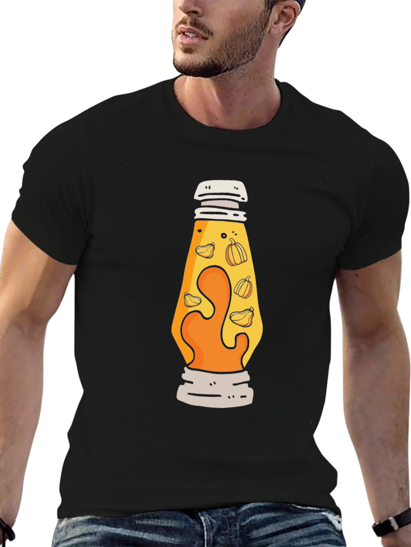 Pumpkin Lava Lamp Graphic Tee - Halloween Style!