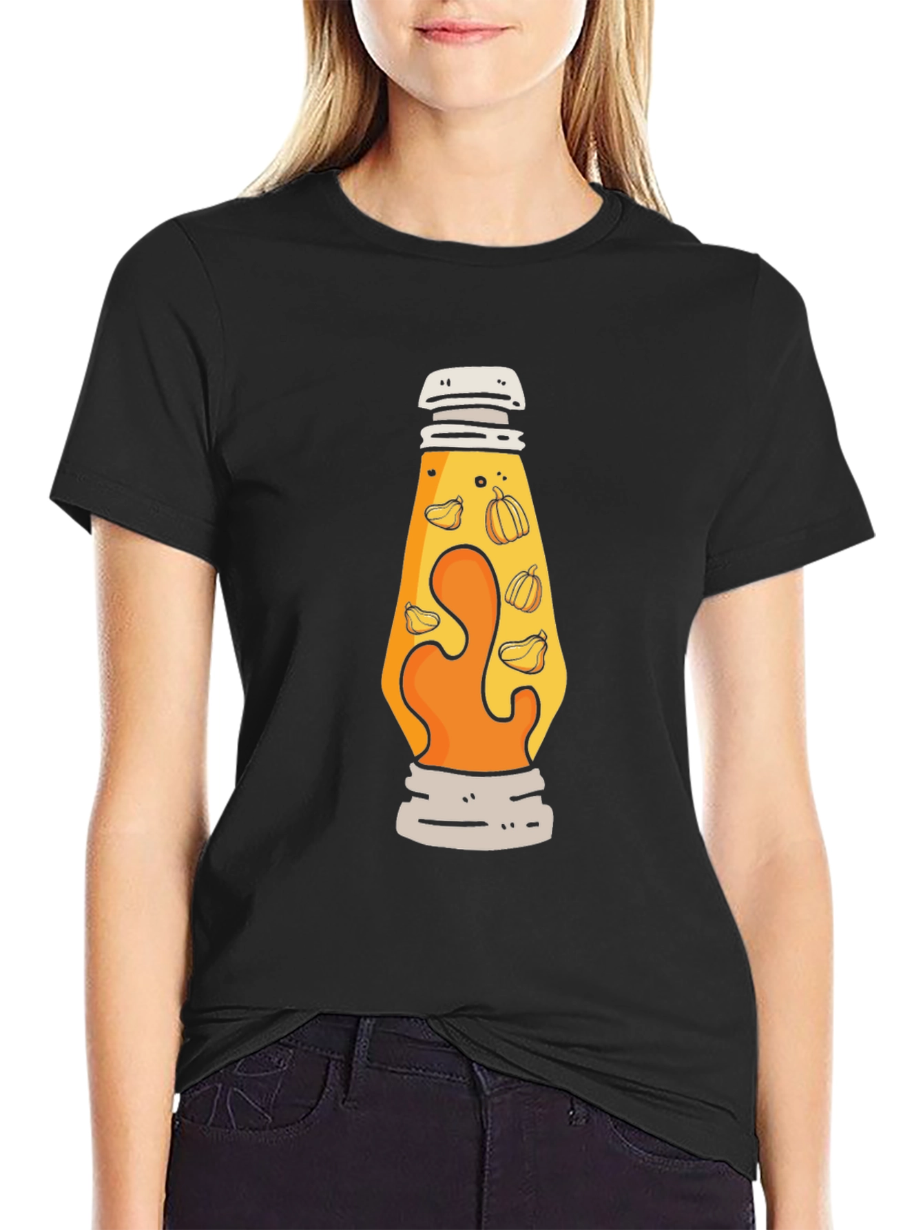 Pumpkin Lava Lamp Graphic Tee - Halloween Style!