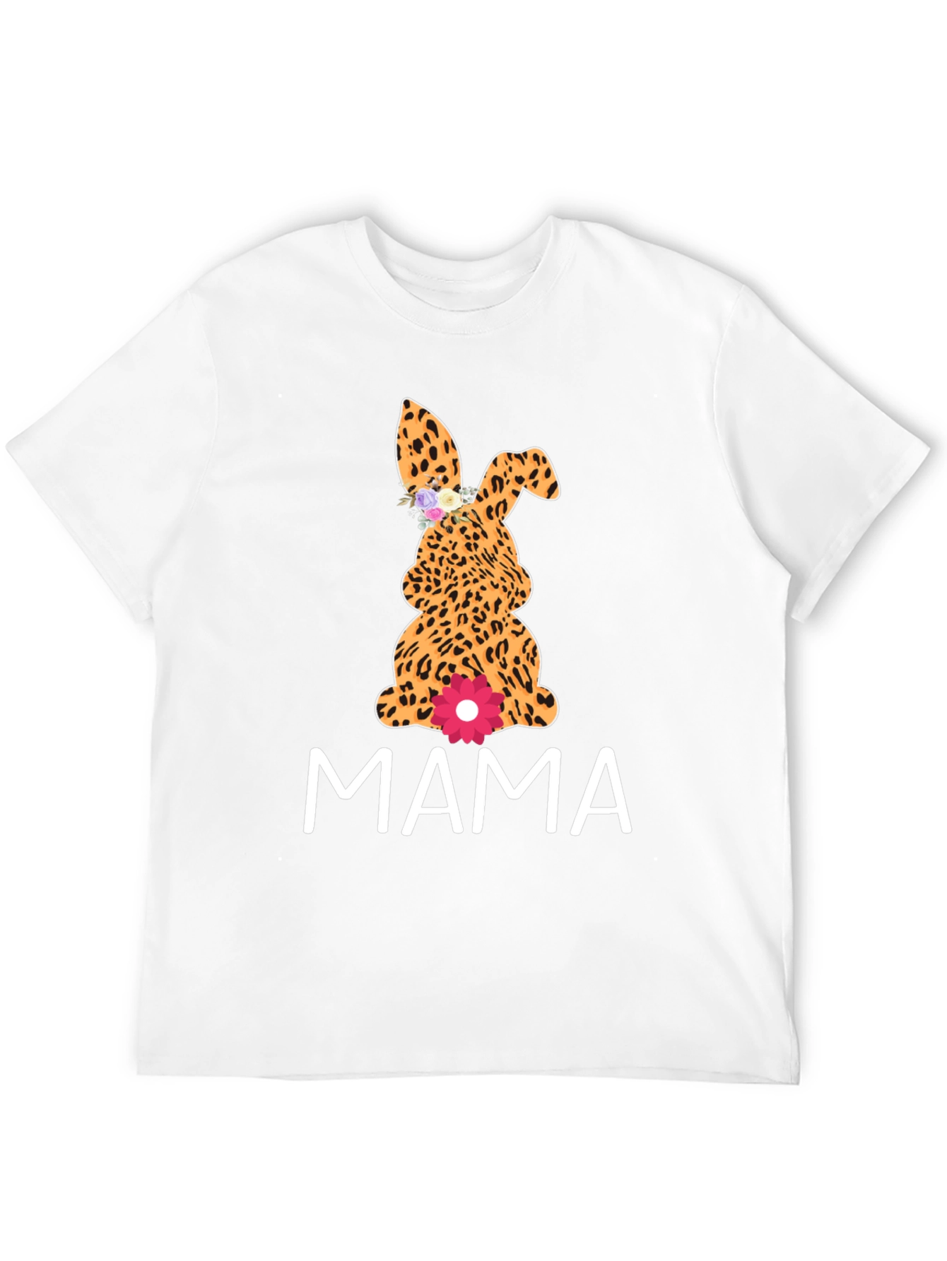 Mama Leopard Bunny T-Shirt - Cute Easter Apparel