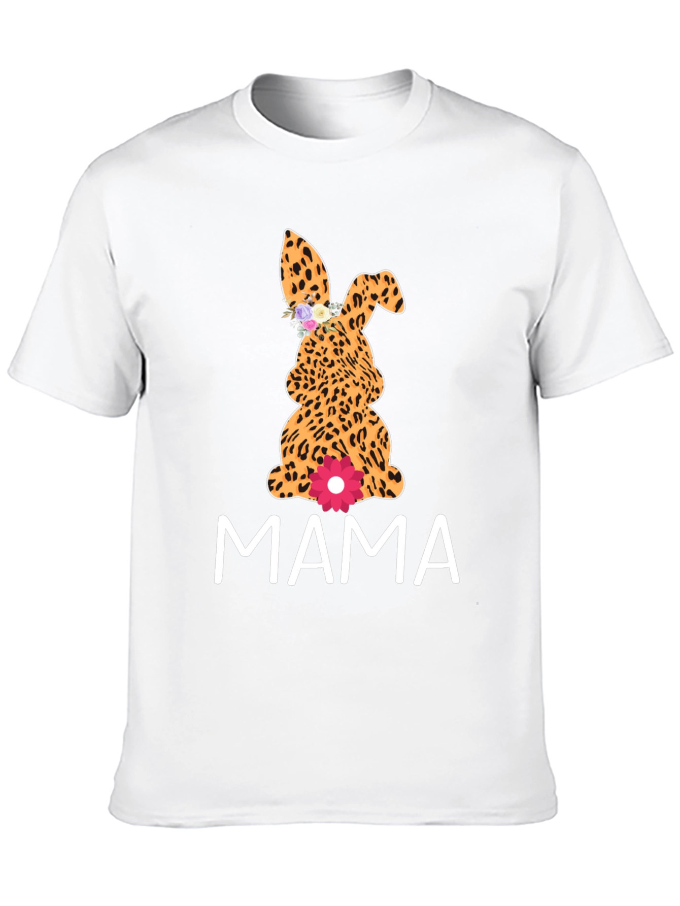 Mama Leopard Bunny T-Shirt - Cute Easter Apparel