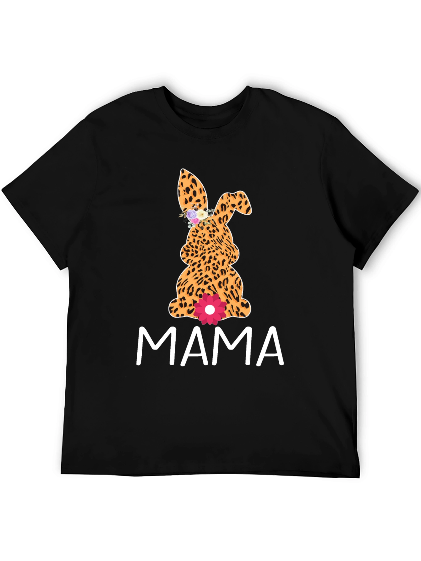 Mama Leopard Bunny T-Shirt - Cute Easter Apparel