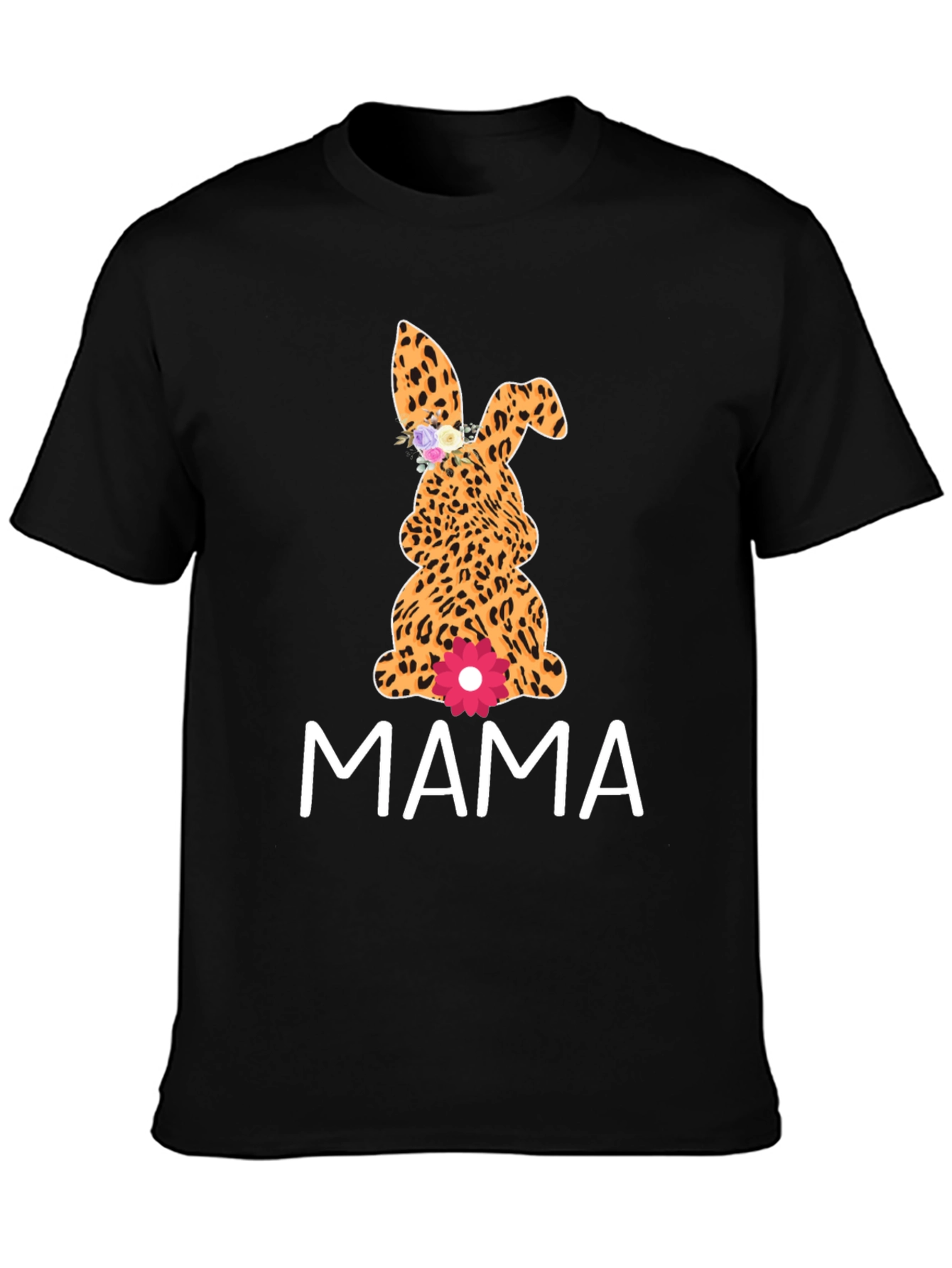 Mama Leopard Bunny T-Shirt - Cute Easter Apparel