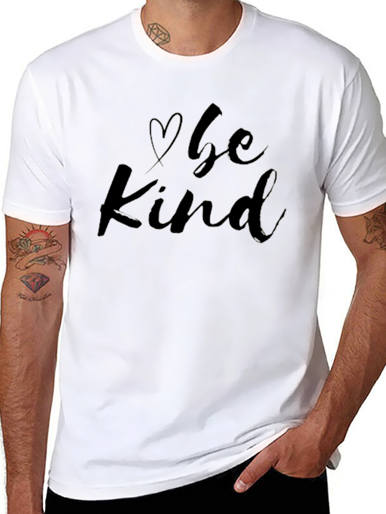 Be Kind Graphic Tee - Soft Black Cotton T-Shirt