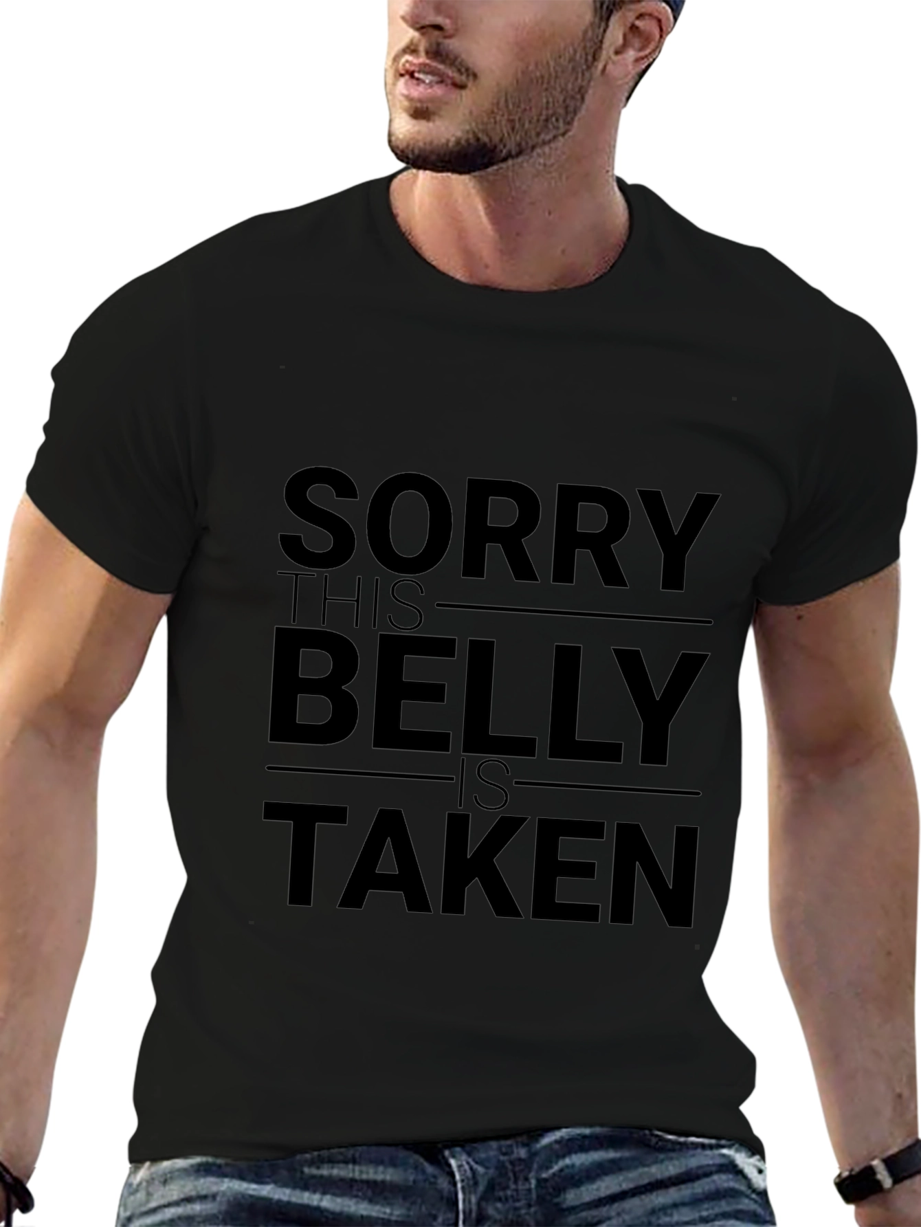 Sorry This Belly is Taken Graphic T-Shirt