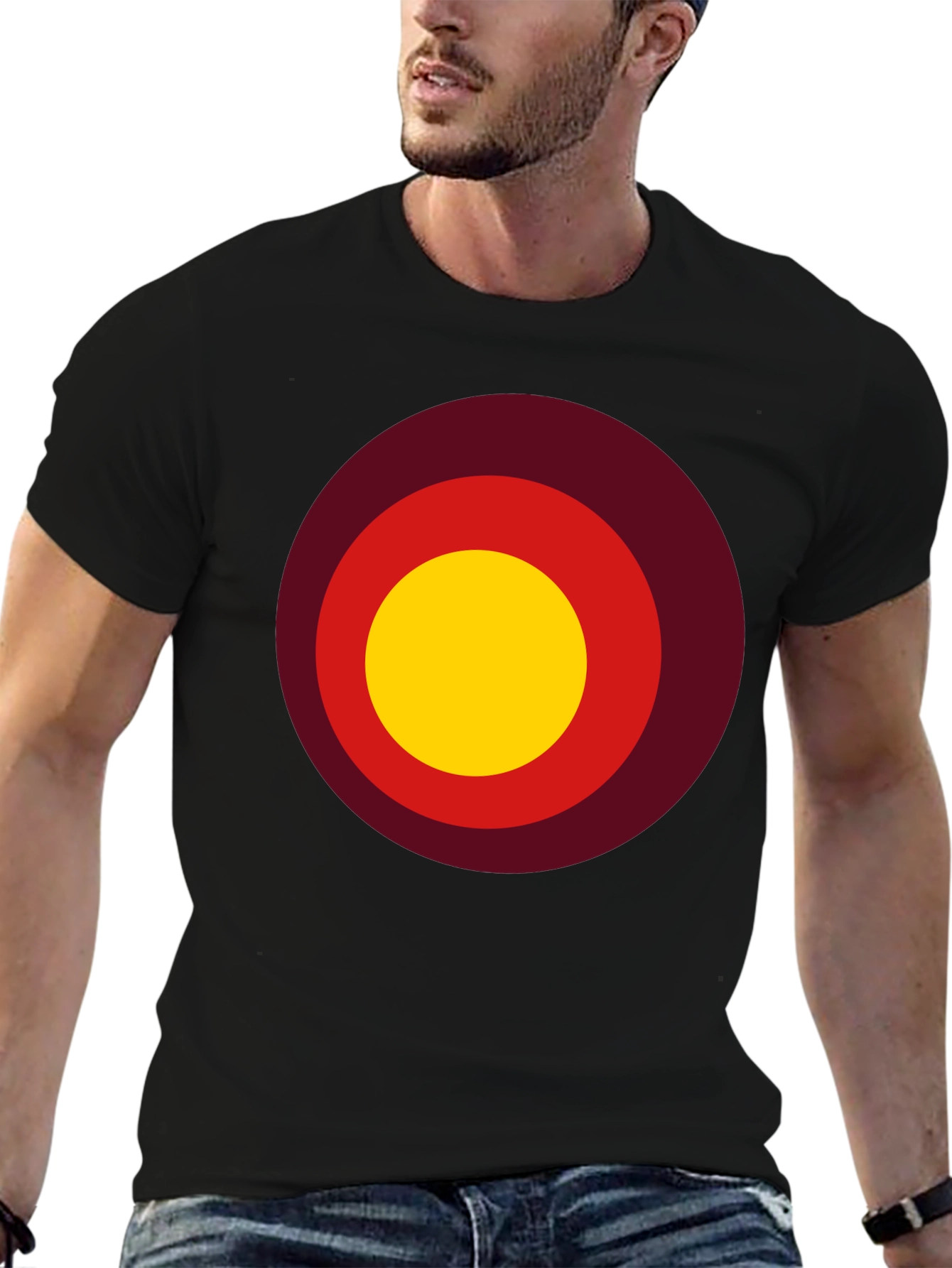 Retro Target Tee - Mens Black Graphic T-Shirt