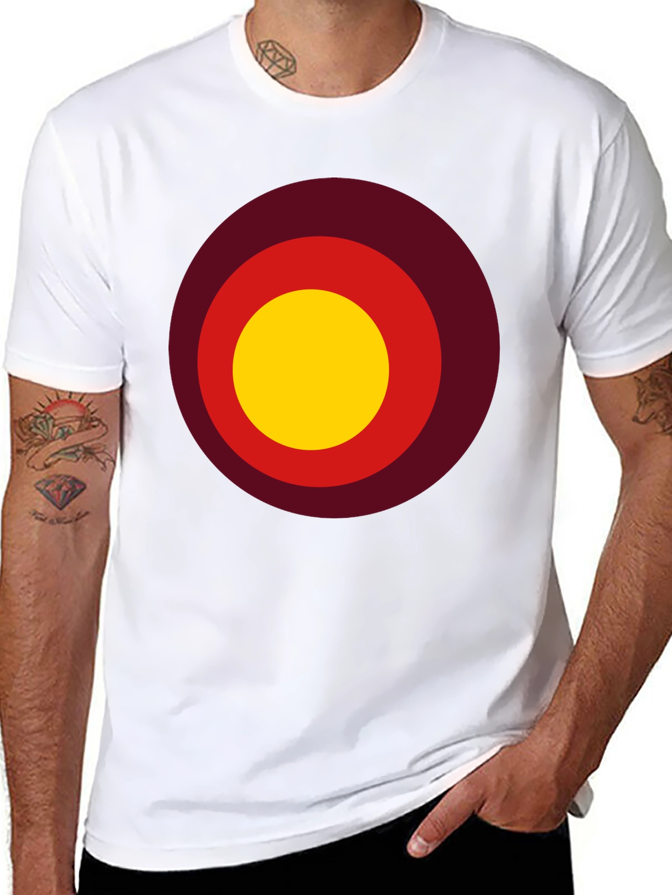 Retro Target Tee - Mens Black Graphic T-Shirt