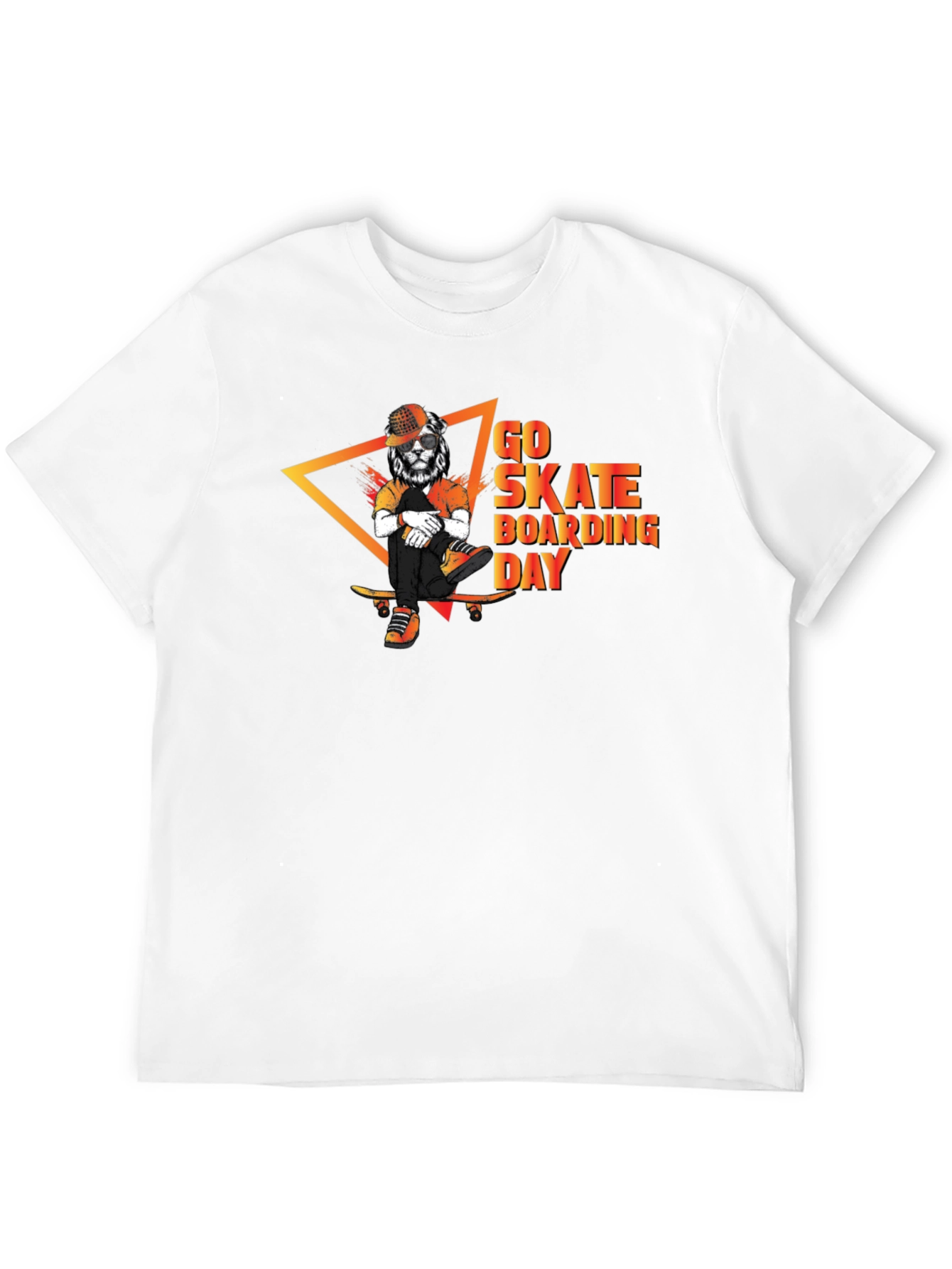 Go Skateboarding Day T-Shirt Lion Skater Graphic Tee
