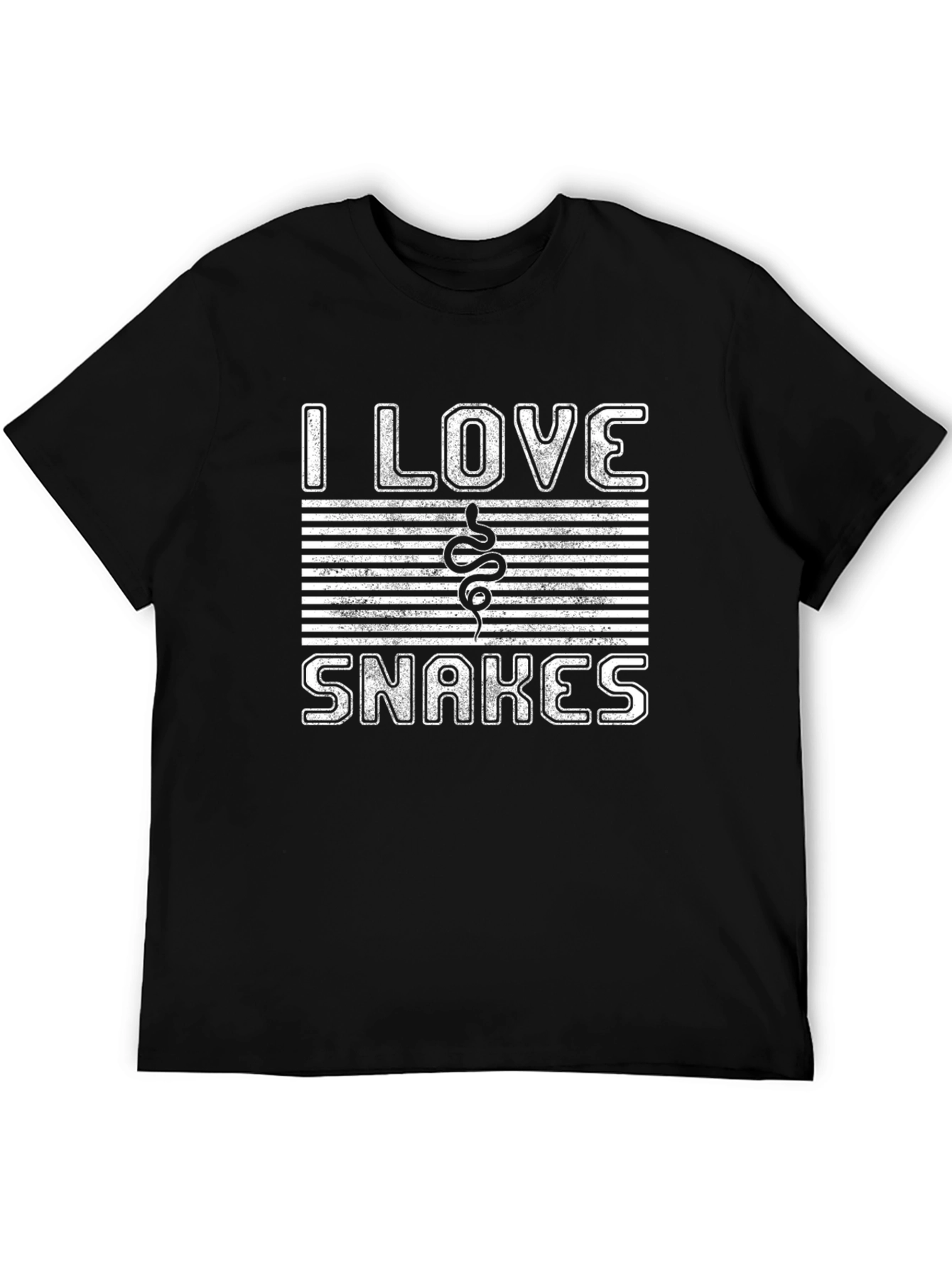 I Love Snakes Graphic Tee - Black