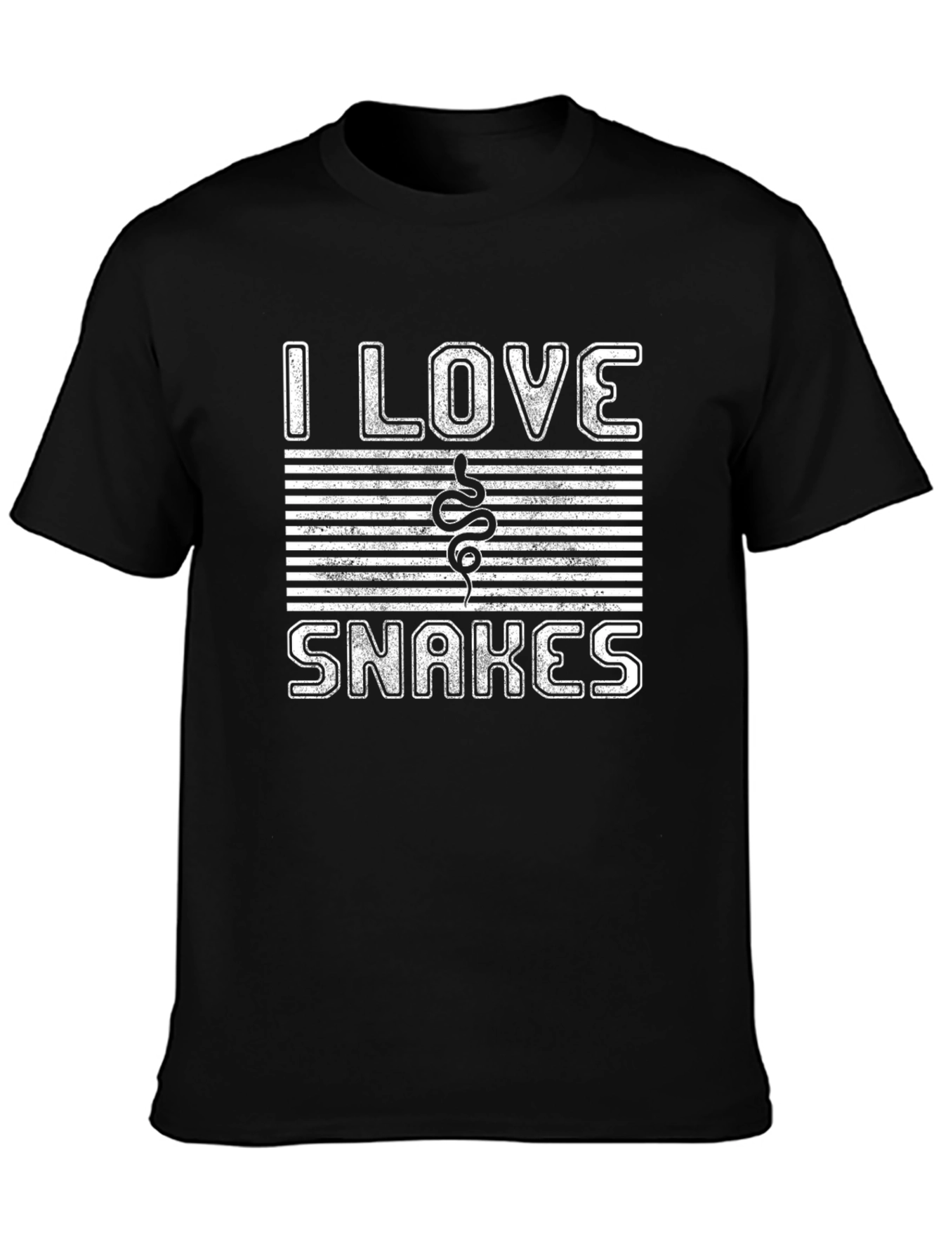 I Love Snakes Graphic Tee - Black