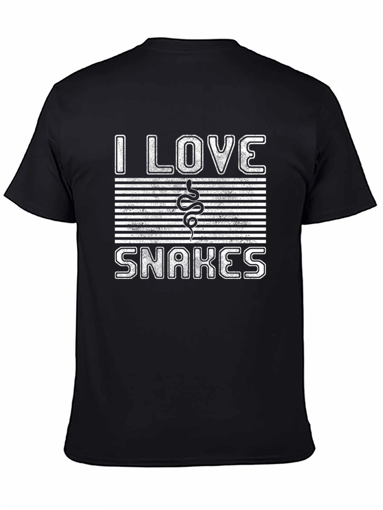 I Love Snakes Graphic Tee - Black