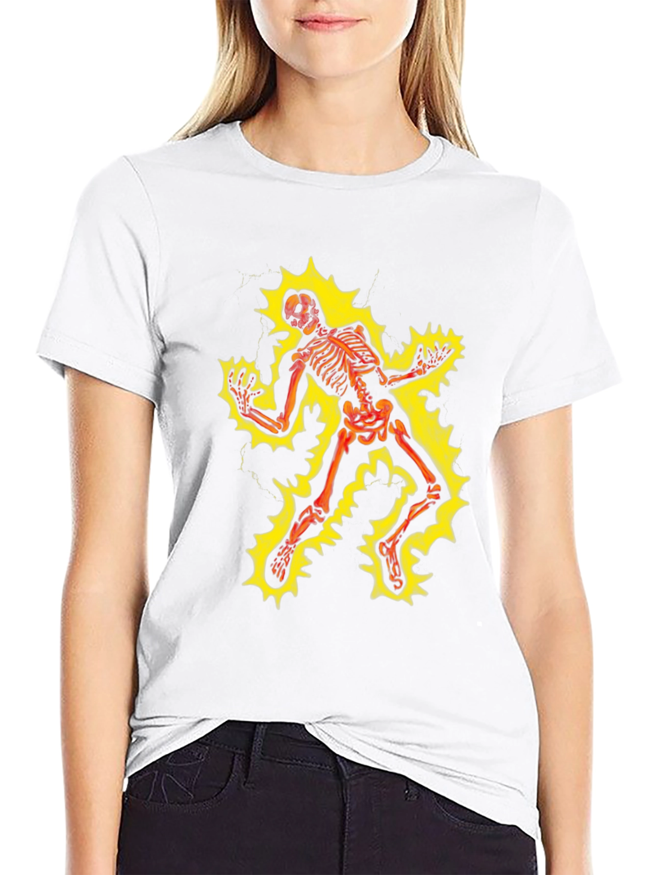 Electrified Skeleton Graphic T-Shirt