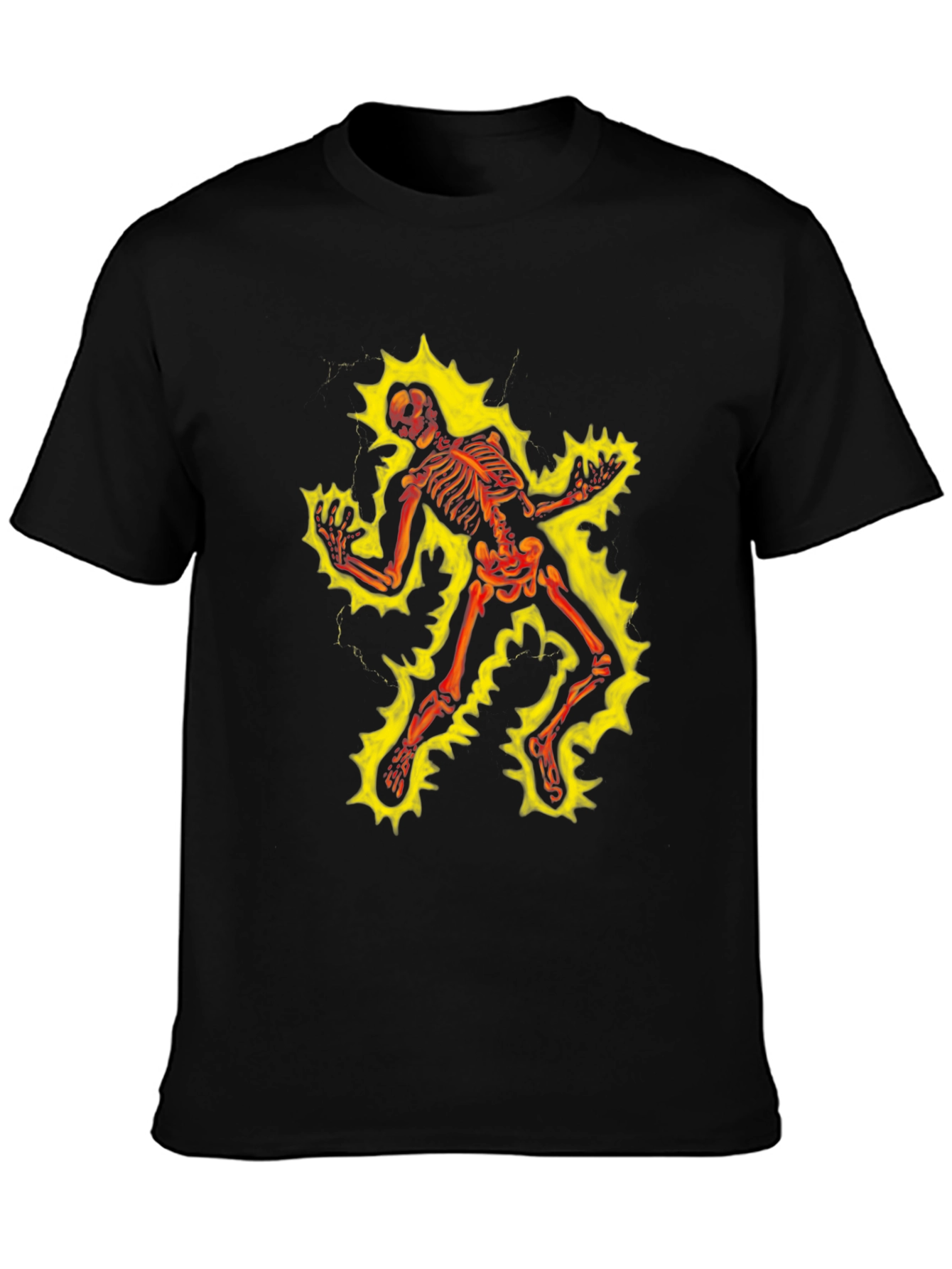 Electrified Skeleton Graphic T-Shirt