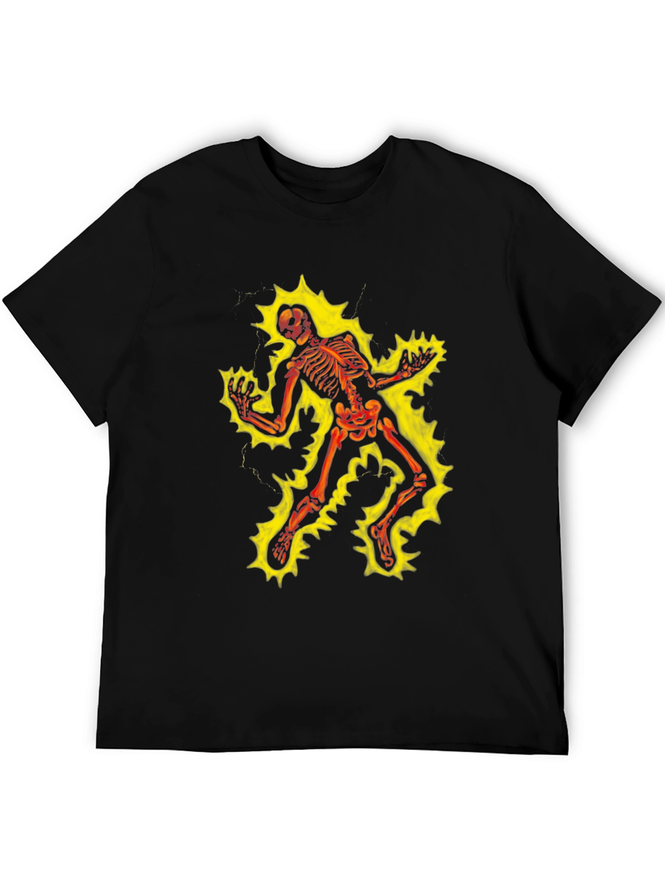 Electrified Skeleton Graphic T-Shirt