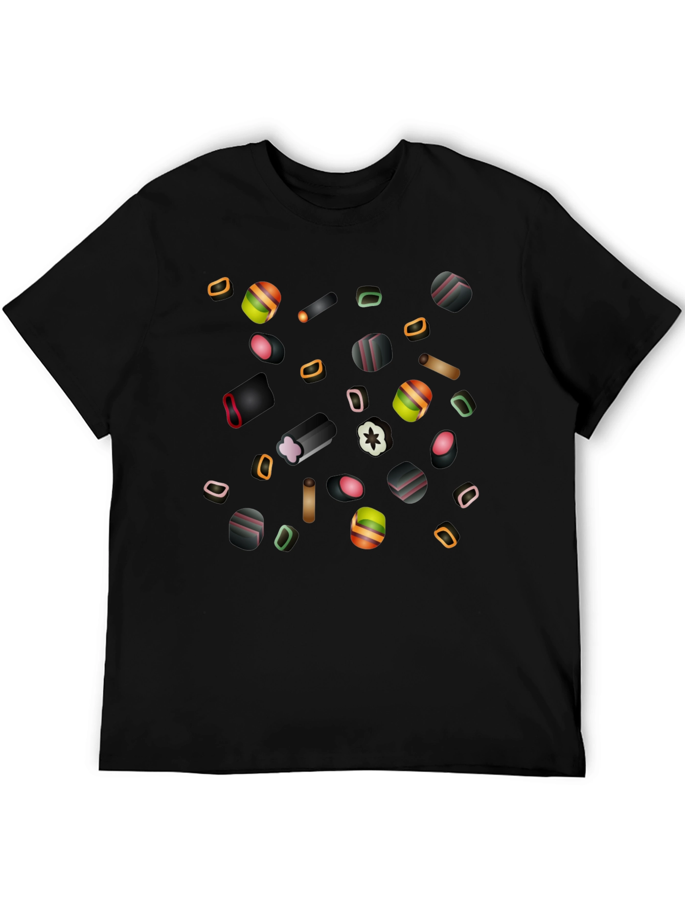 Liquorice Candy Print Black T-Shirt