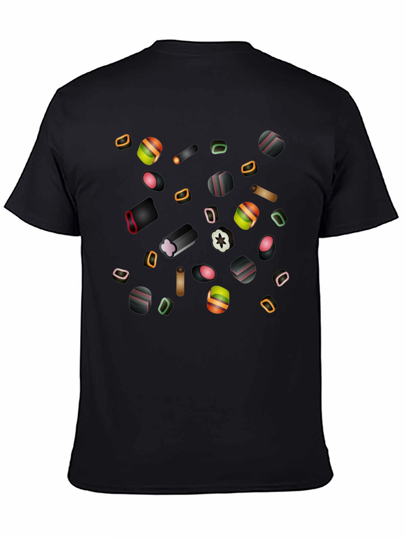 Liquorice Candy Print Black T-Shirt