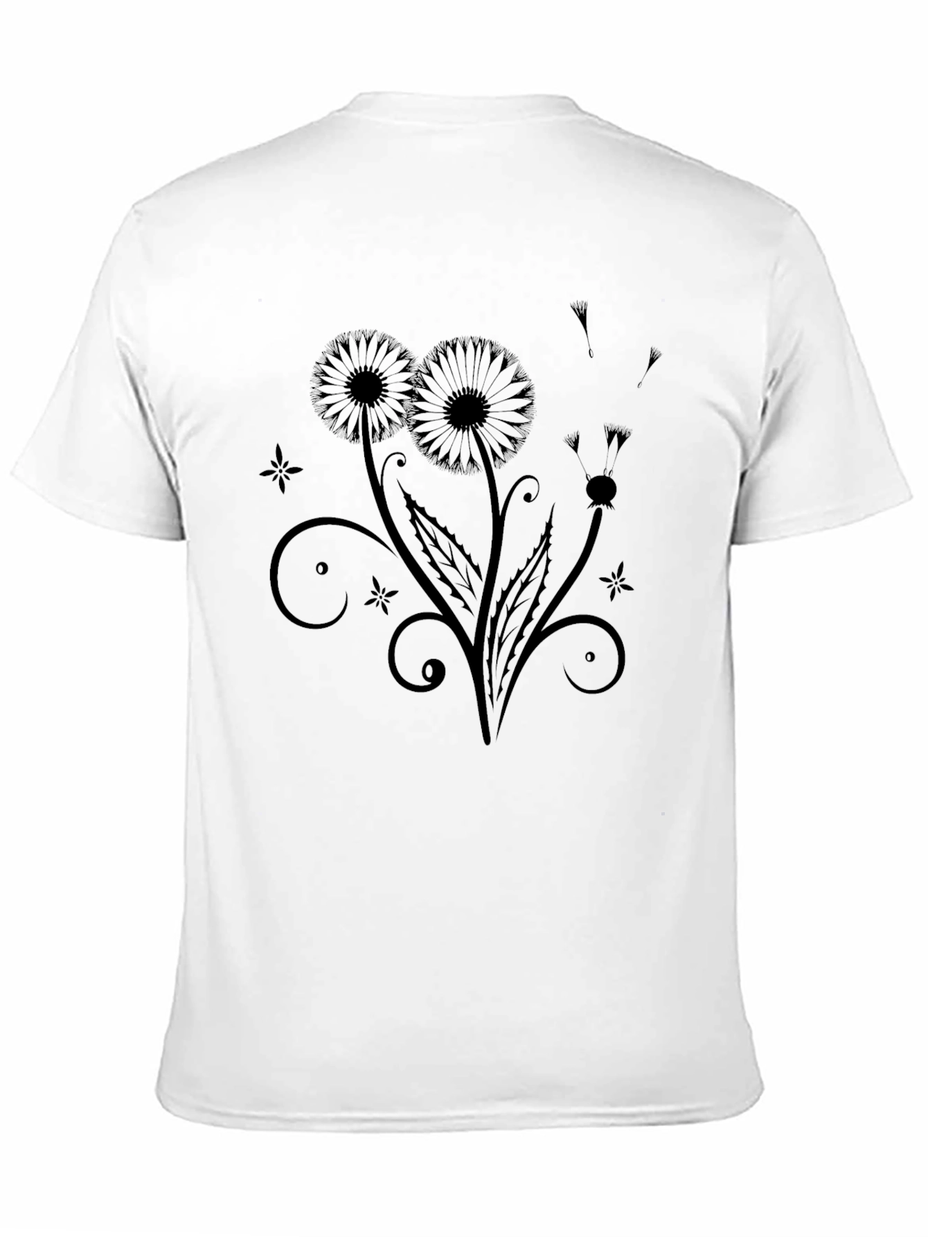 Black Floral Graphic Tee - Stylish Comfort