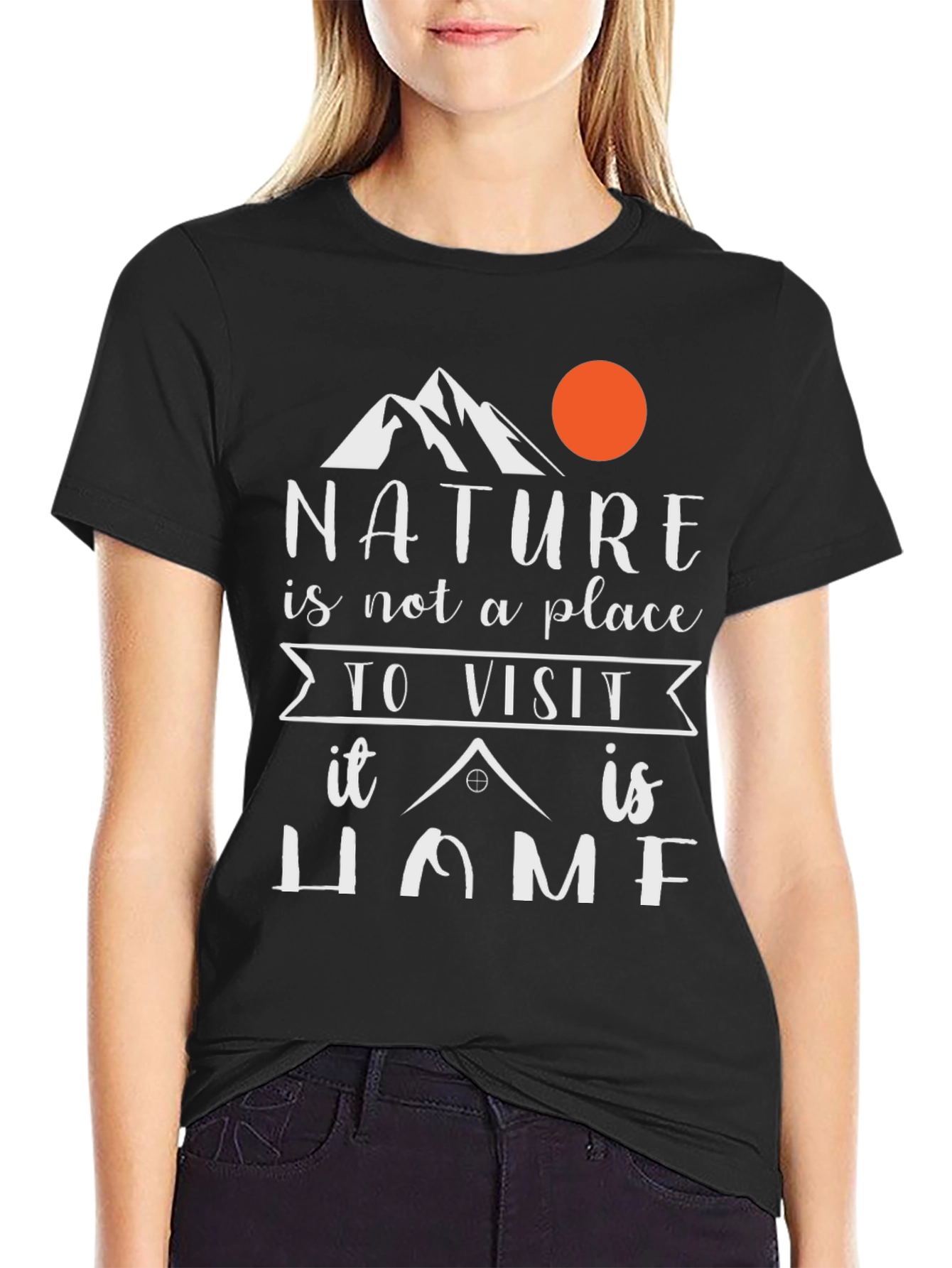 Nature is Home Black Graphic Tee