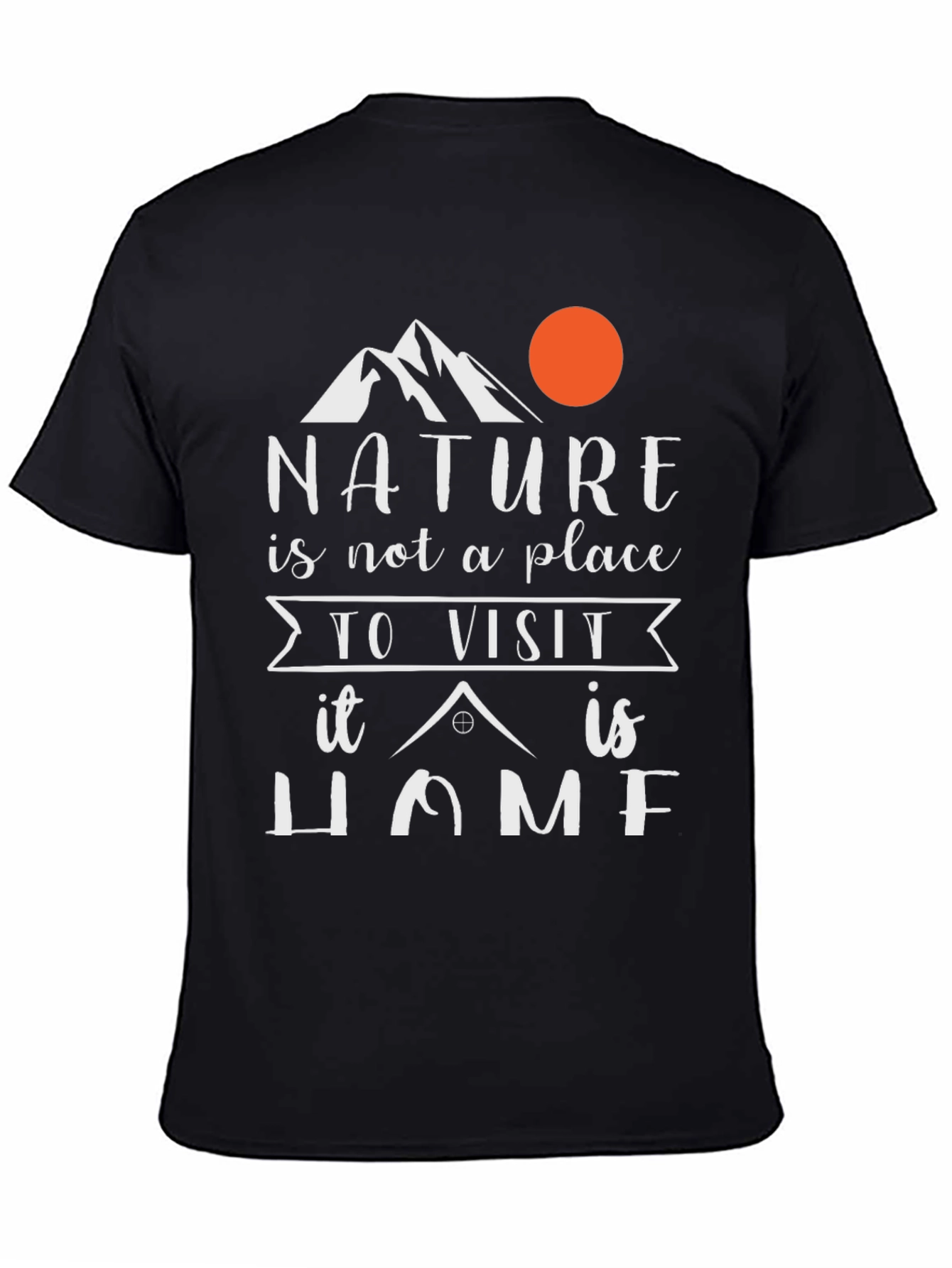 Nature is Home Black Graphic Tee