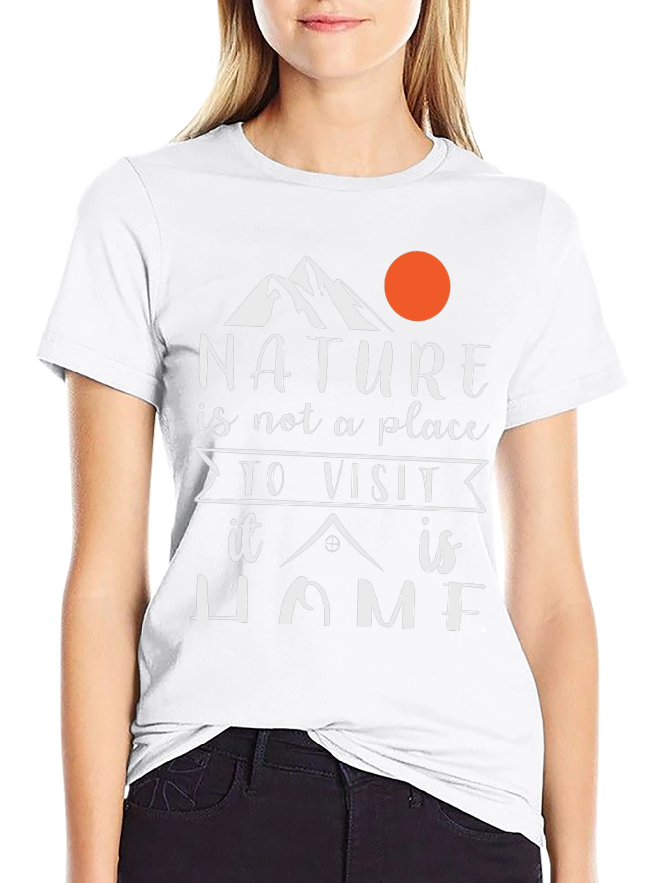 Nature is Home Black Graphic Tee