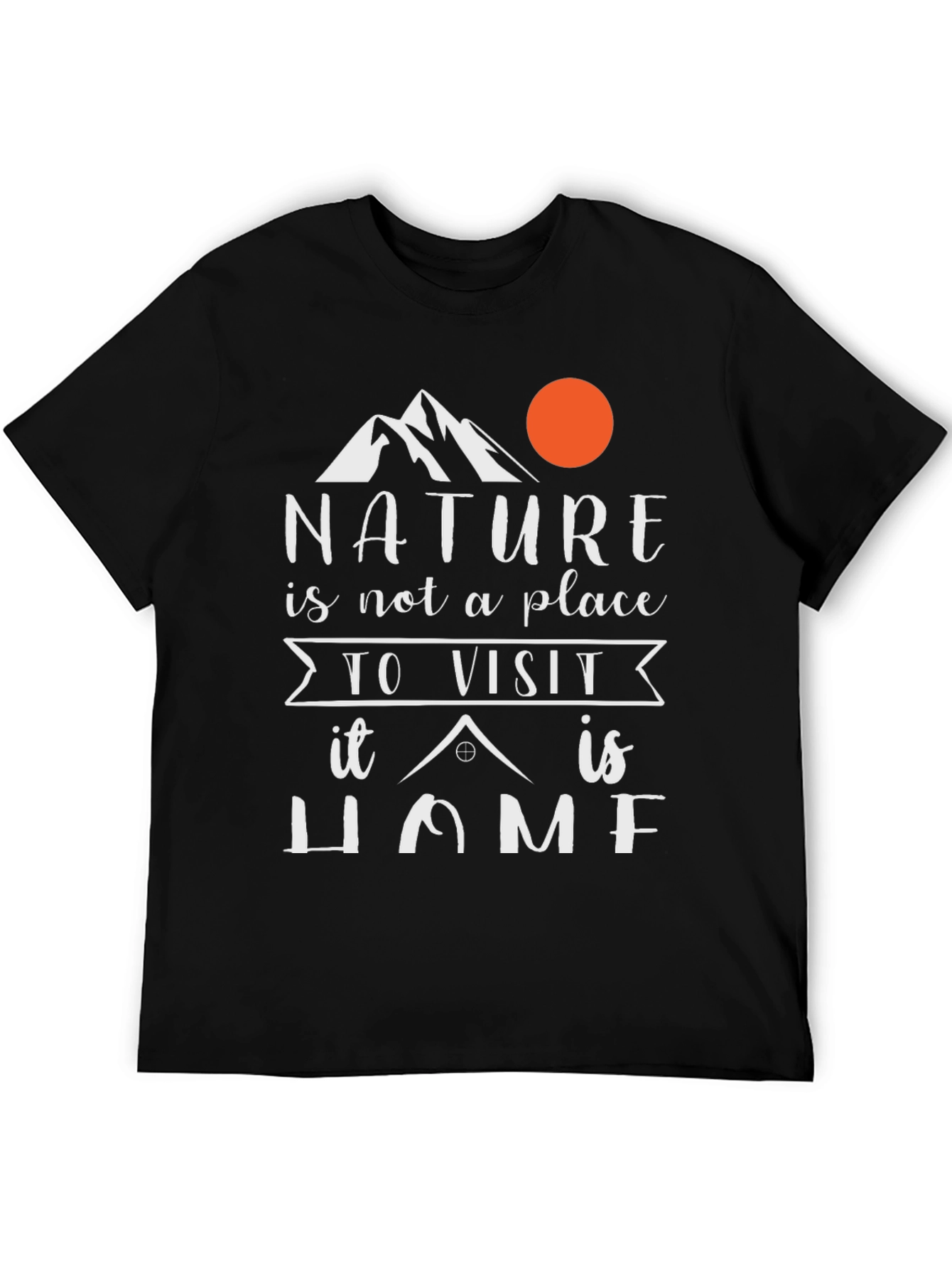 Nature is Home Black Graphic Tee