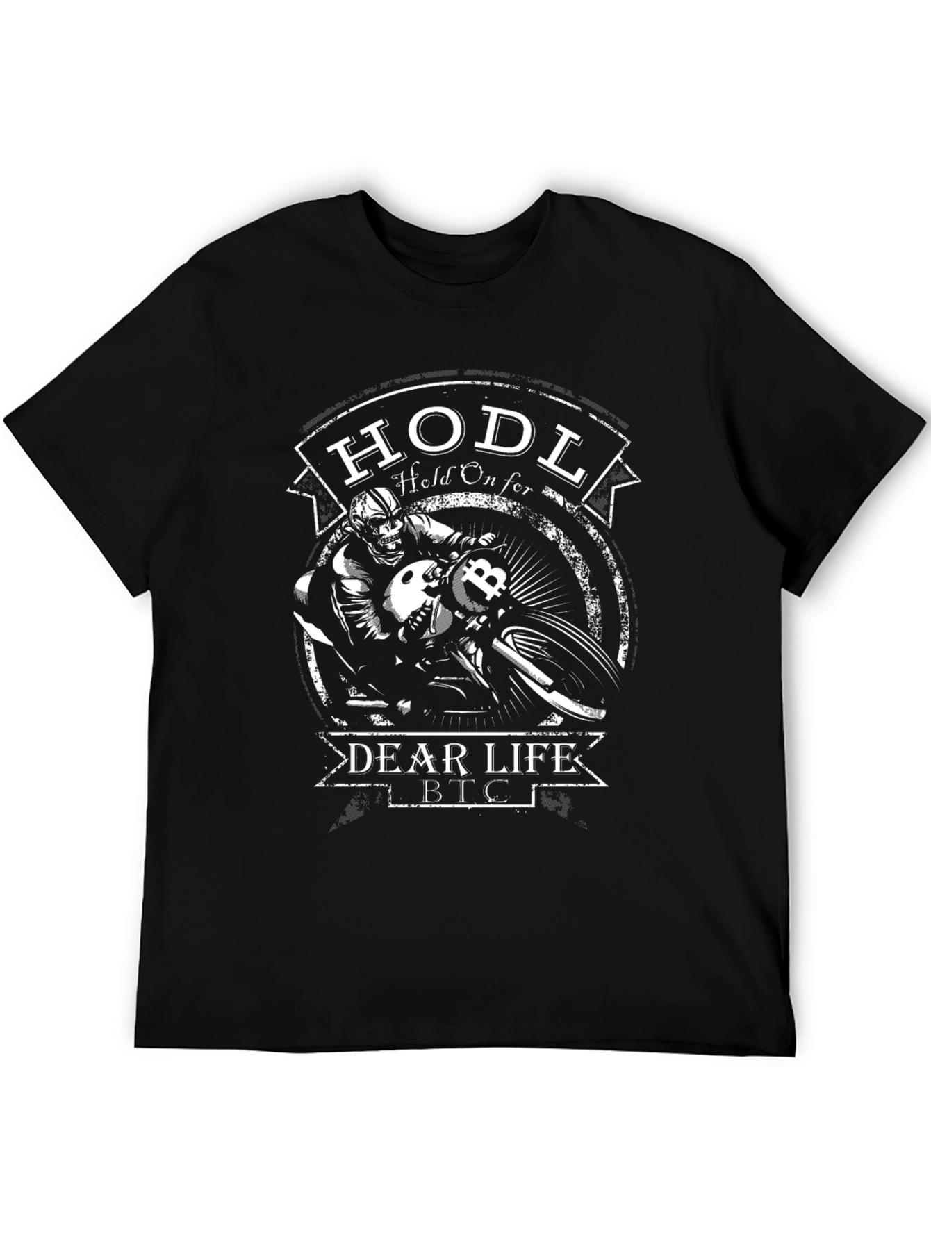 HODL Bitcoin BTC Motorcycle T-Shirt