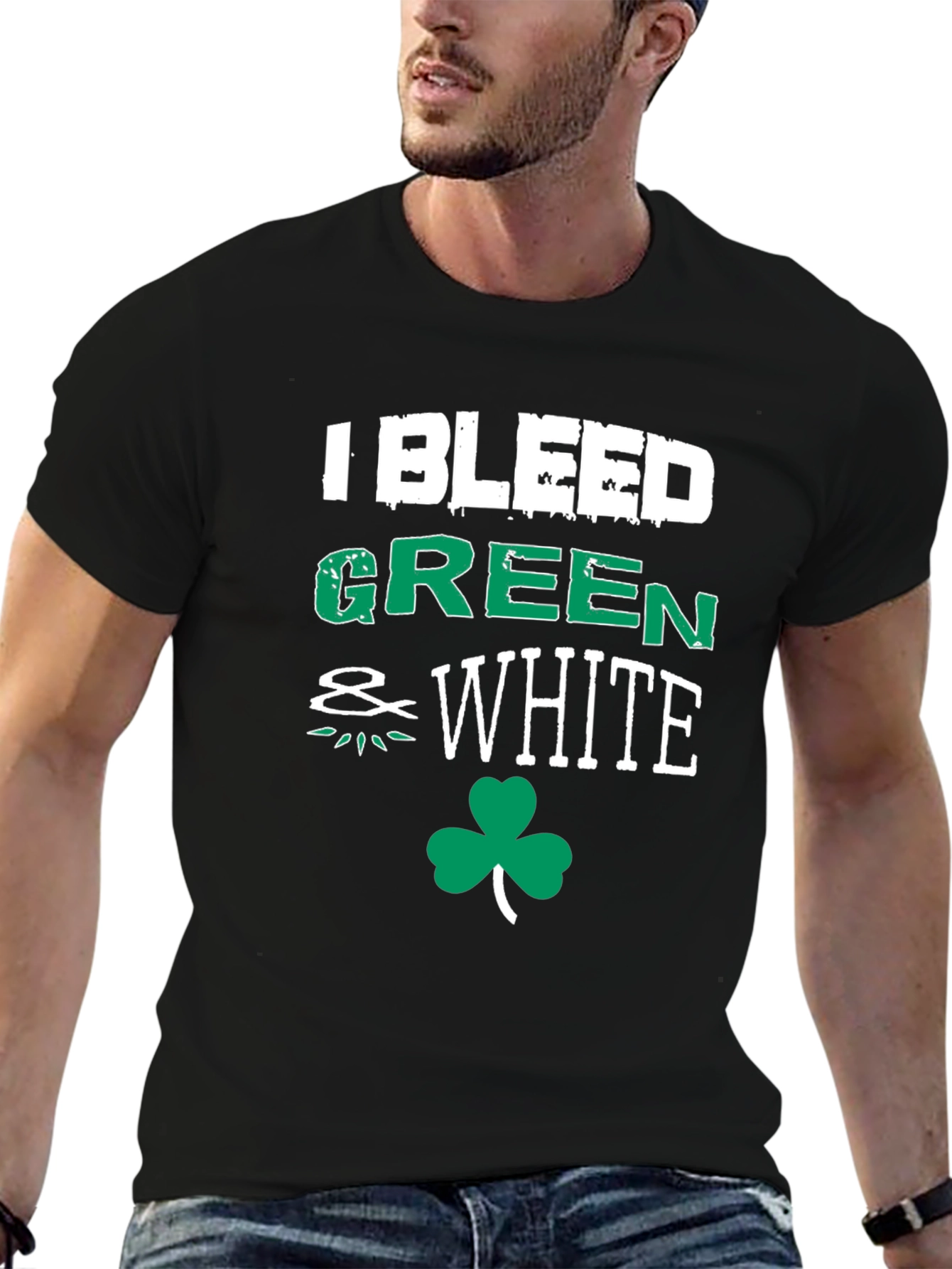I Bleed Green & White St. Patricks Day T-Shirt
