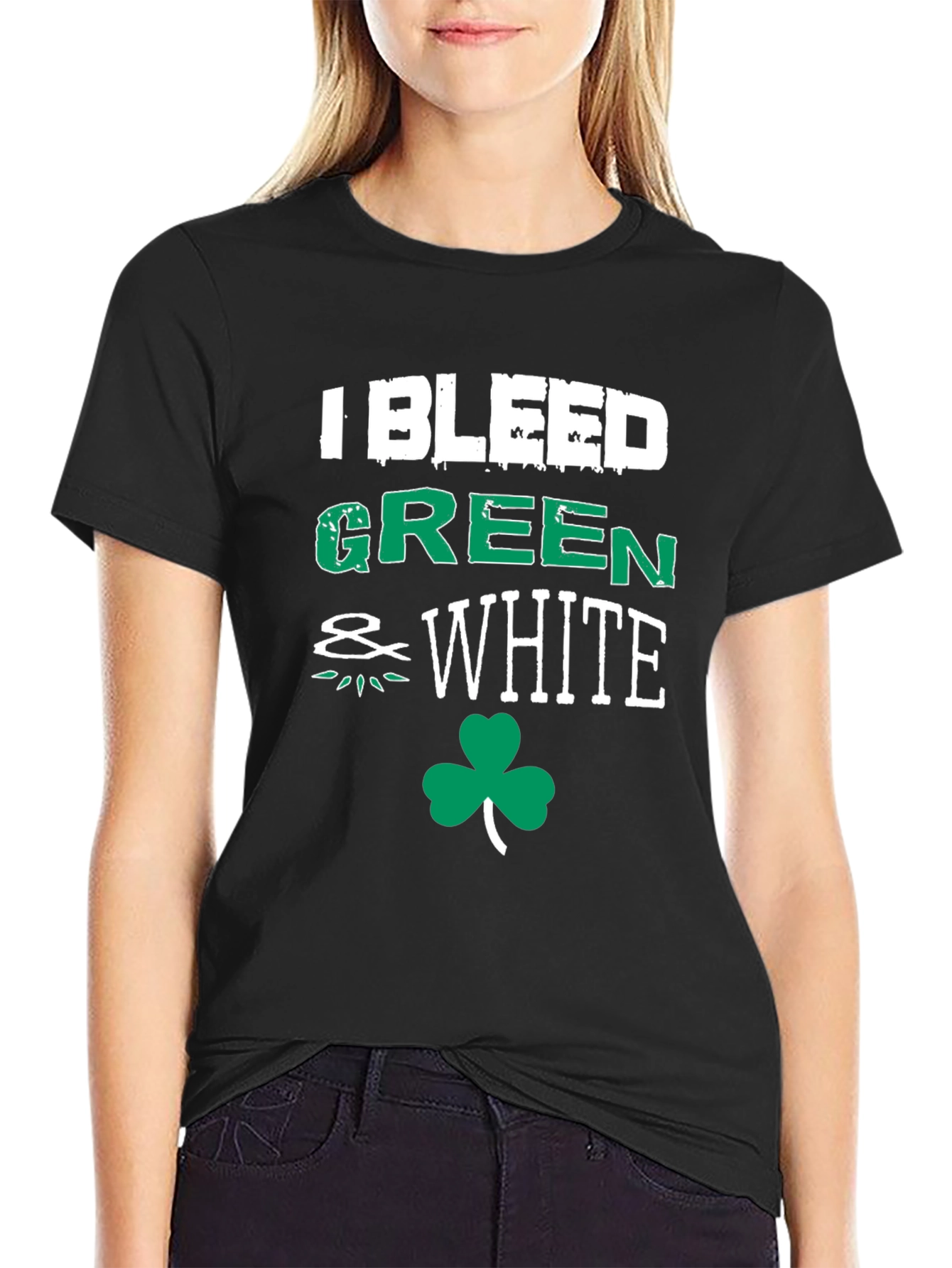 I Bleed Green & White St. Patricks Day T-Shirt