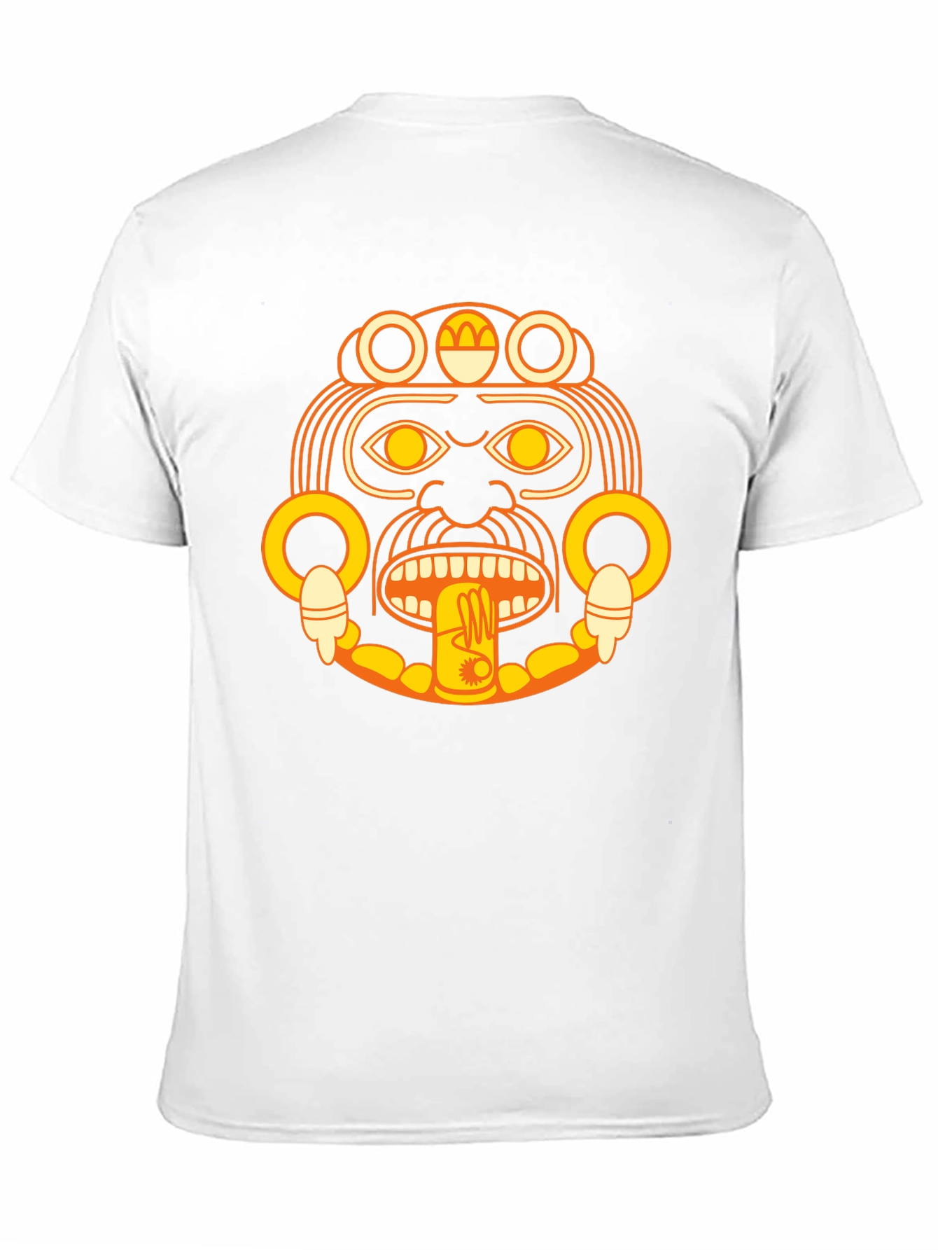 Aztec Sun God Graphic Black T-Shirt