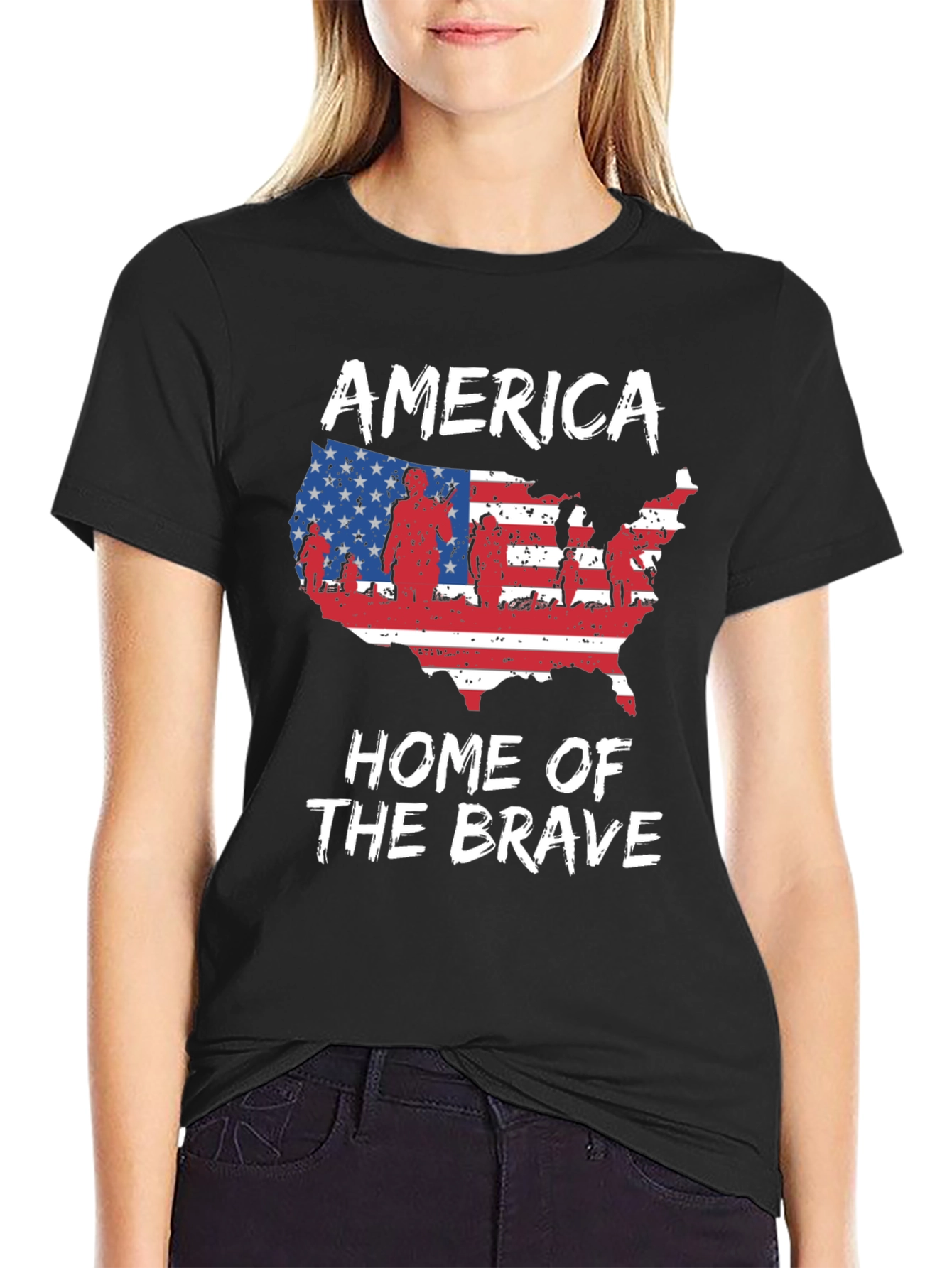 America Home Of The Brave Patriotic T-Shirt