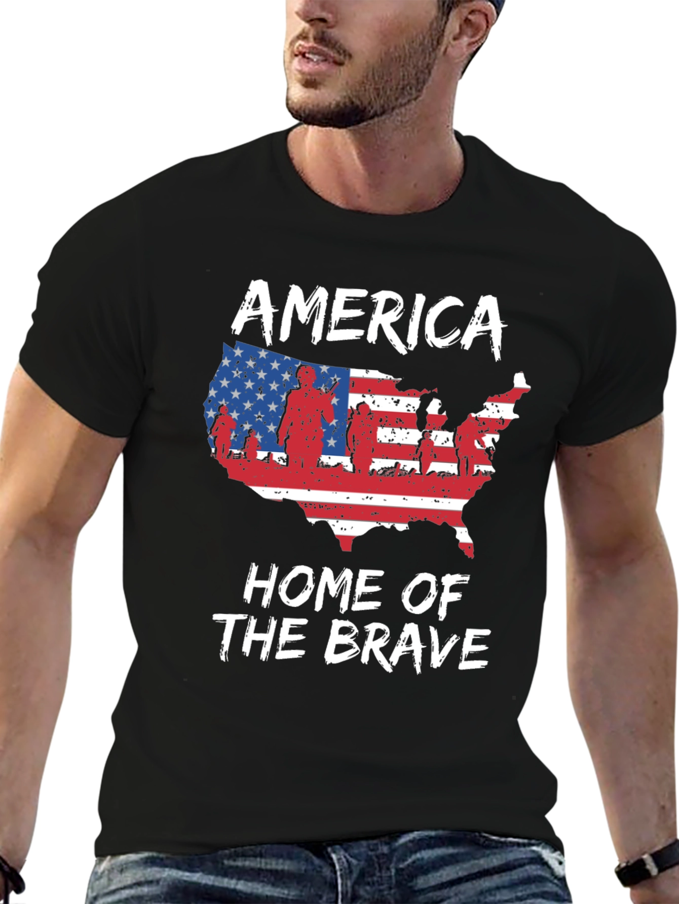 America Home Of The Brave Patriotic T-Shirt