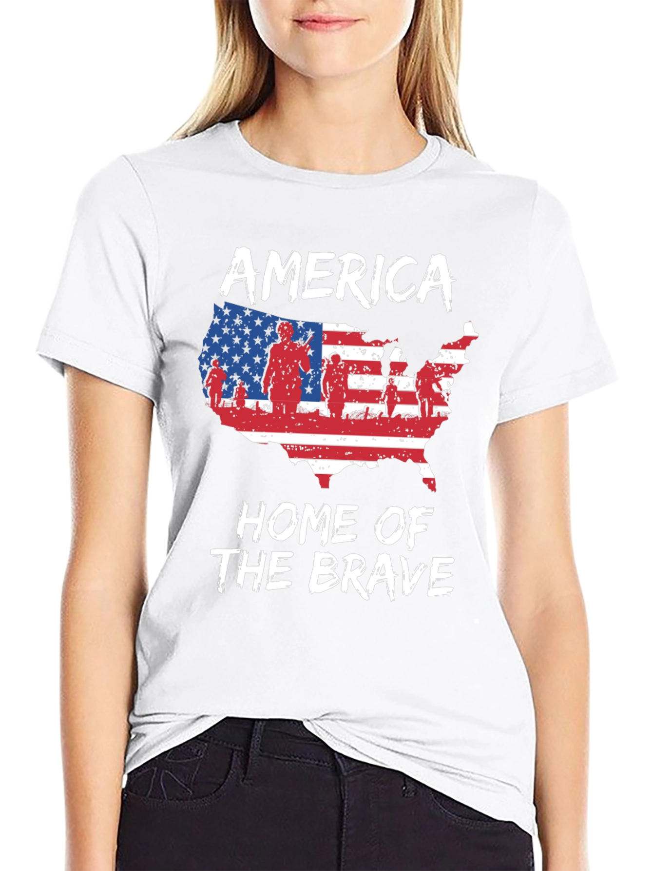 America Home Of The Brave Patriotic T-Shirt