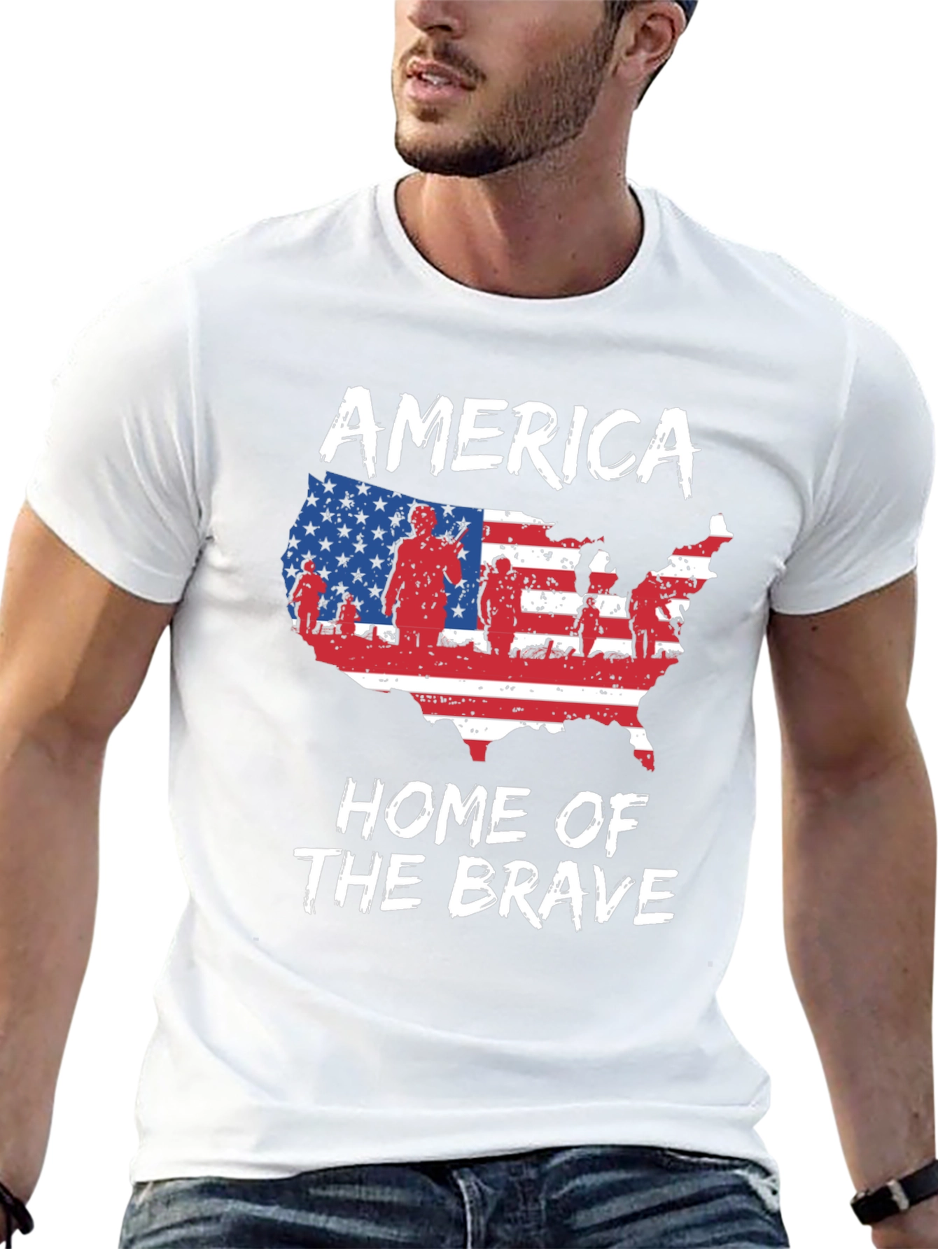 America Home Of The Brave Patriotic T-Shirt