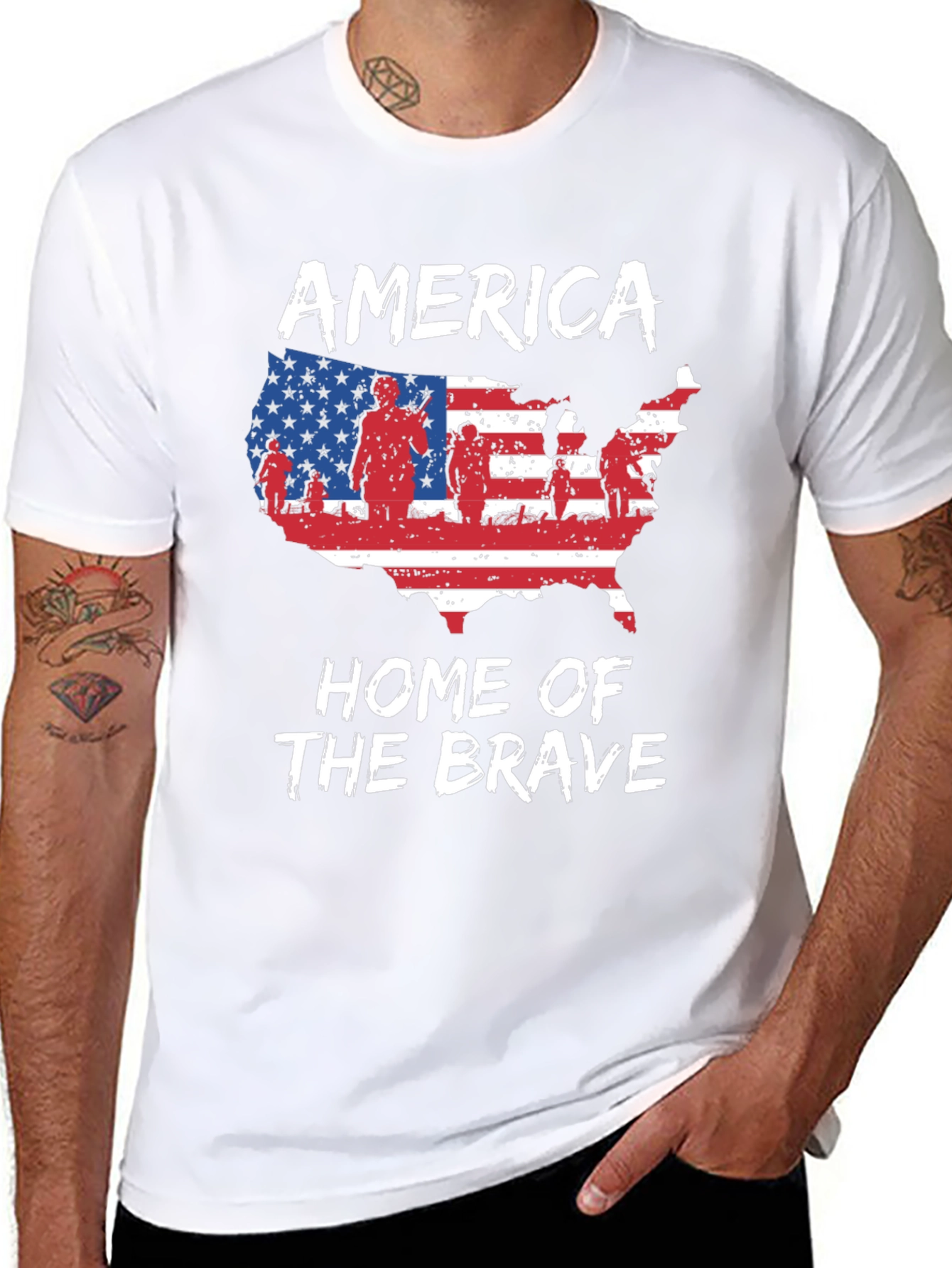 America Home Of The Brave Patriotic T-Shirt