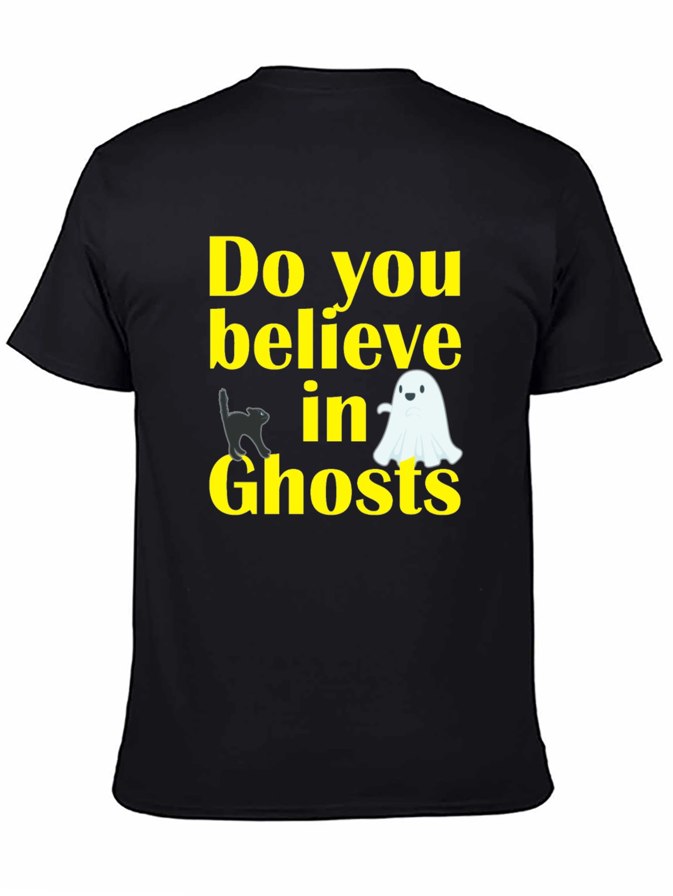 Halloween Ghost Cat Graphic Tee
