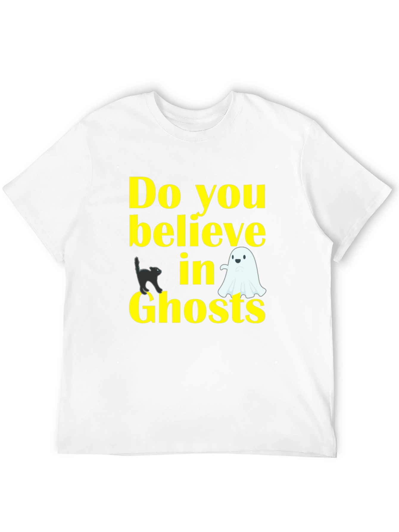 Halloween Ghost Cat Graphic Tee