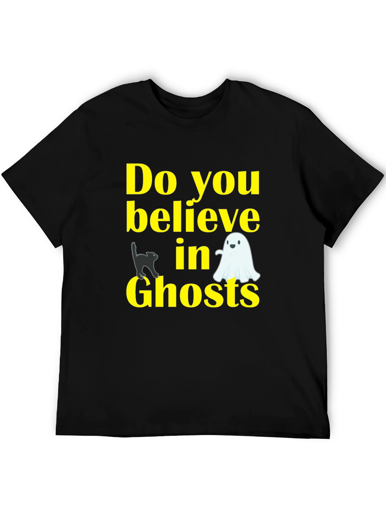 Halloween Ghost Cat Graphic Tee