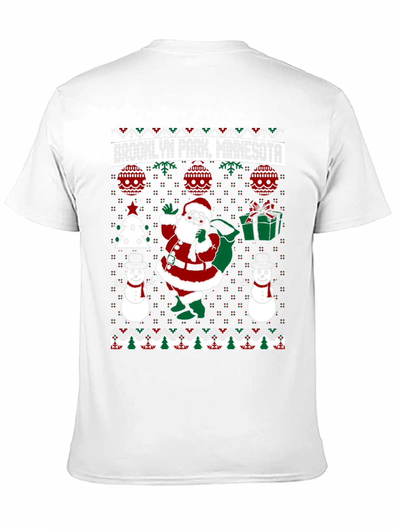 Brooklyn Park Minnesota Santa Christmas Tee