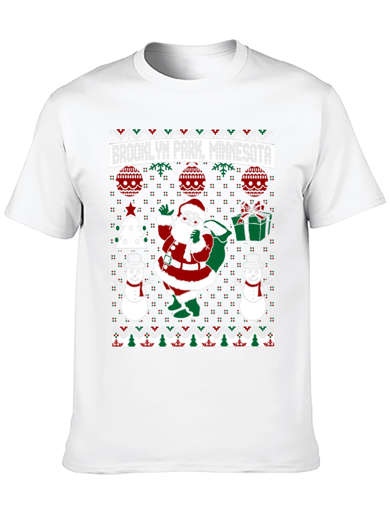 Brooklyn Park Minnesota Santa Christmas Tee