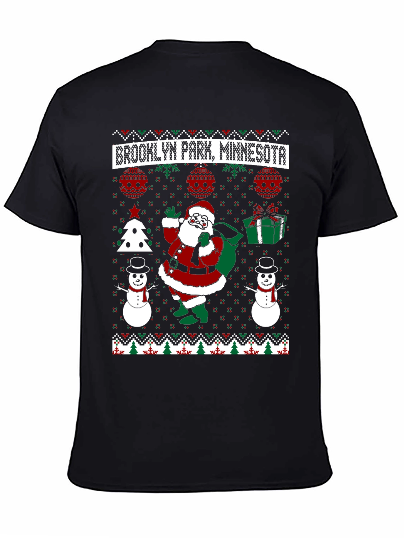 Brooklyn Park Minnesota Santa Christmas Tee