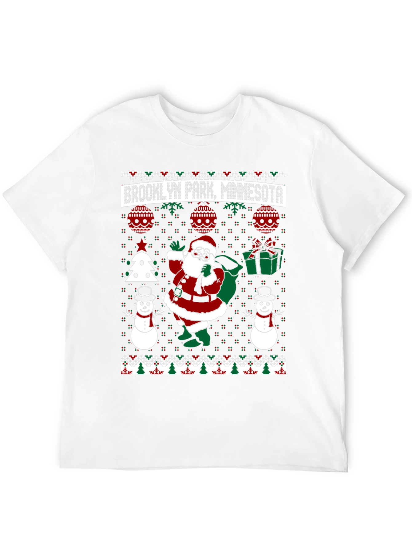 Brooklyn Park Minnesota Santa Christmas Tee